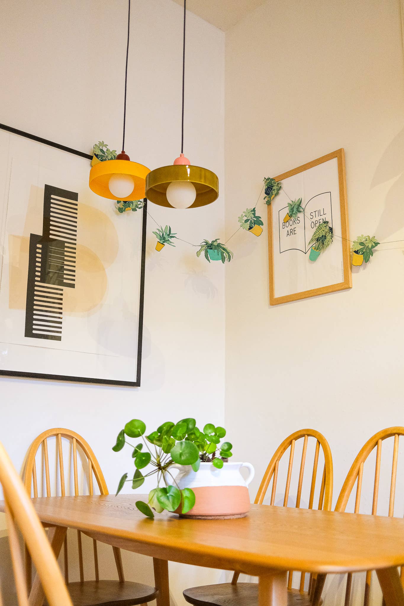 Houseplants Sewn Garland - Screen Printed by Hand
