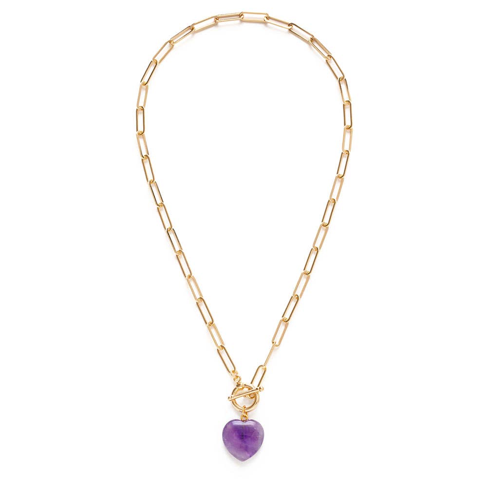 Roxy Chain Toggle Clasp Heart Necklace