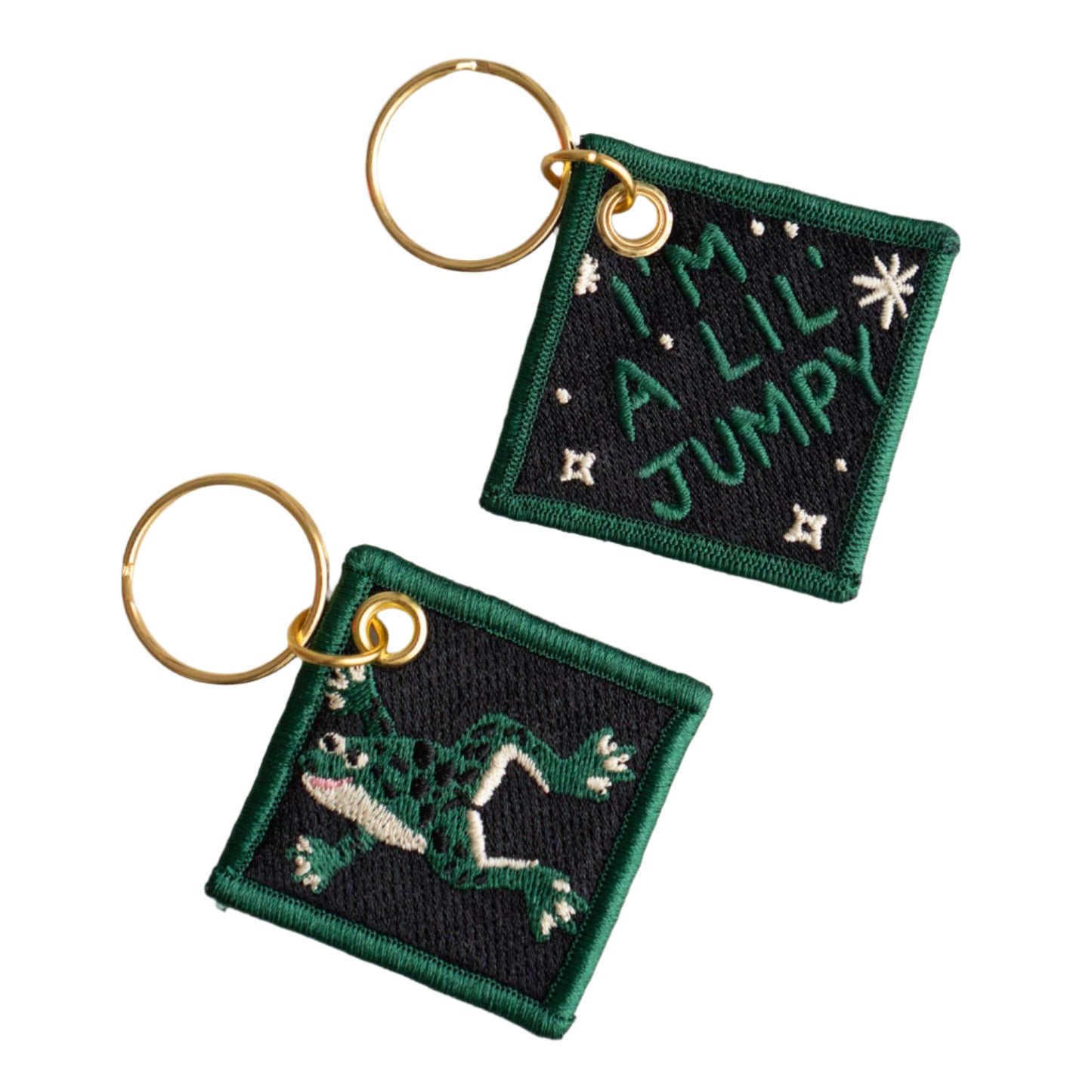 I'm A Lil Jumpy - Embroidered Keychain