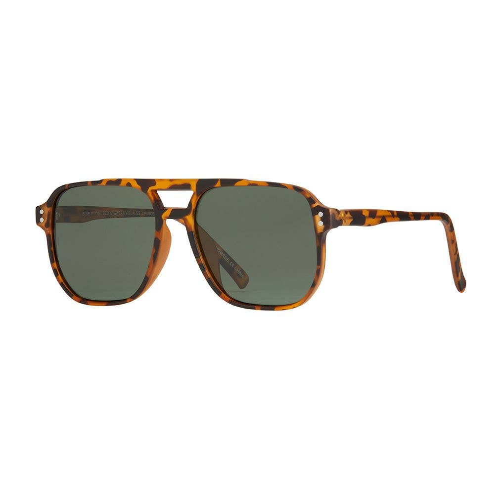 Pedro - Honey Tortoise / Grey-Green Polarized Lens - Blue Planet Eco-Eyewear