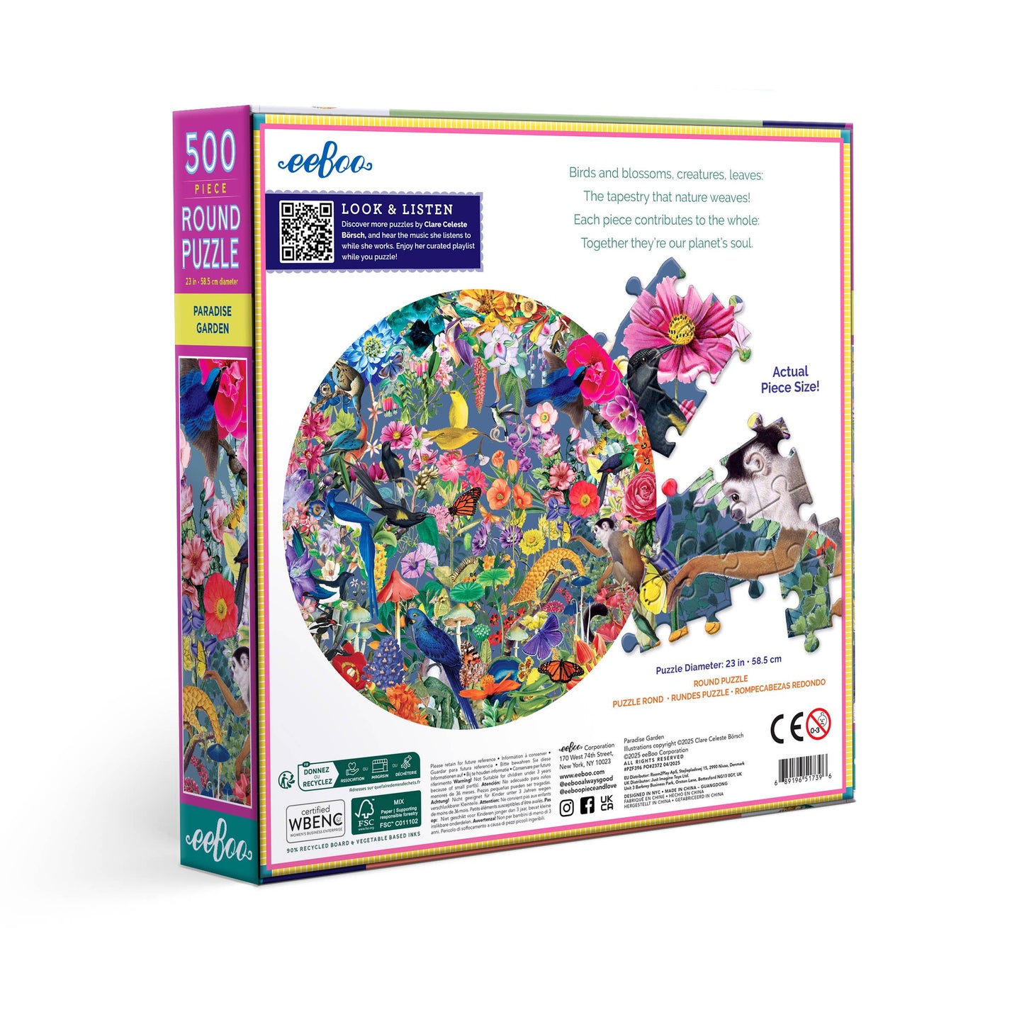 Paradise Garden 500 Piece Round Puzzle