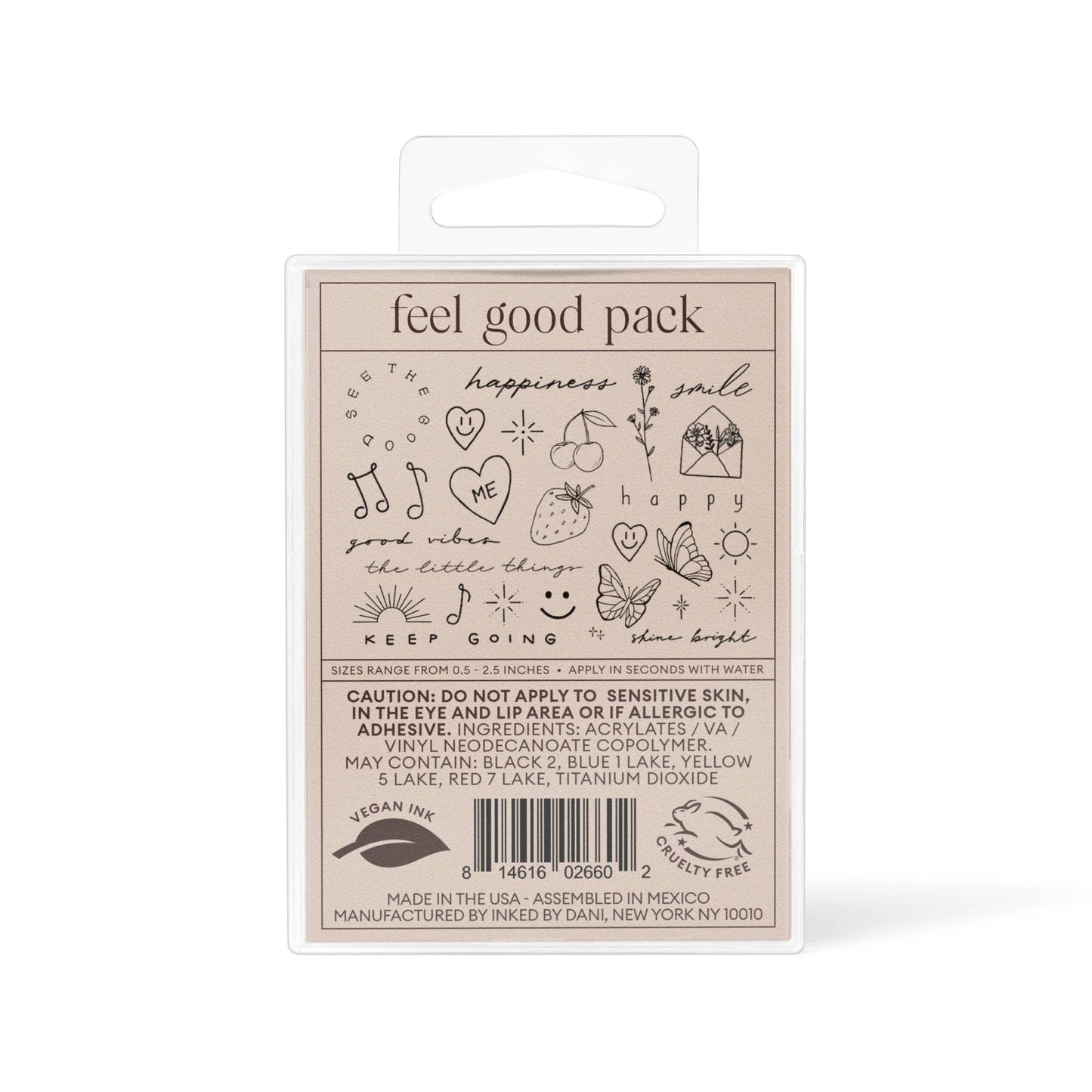 INKED by Dani - Feel Good Temporary Tattoo Pack