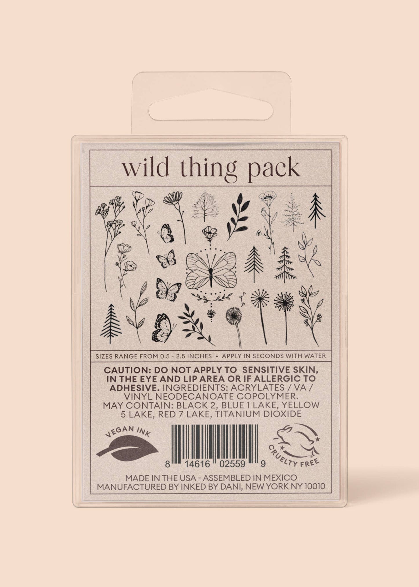 INKED by Dani - Wild Thing Temporary Tattoo Pack