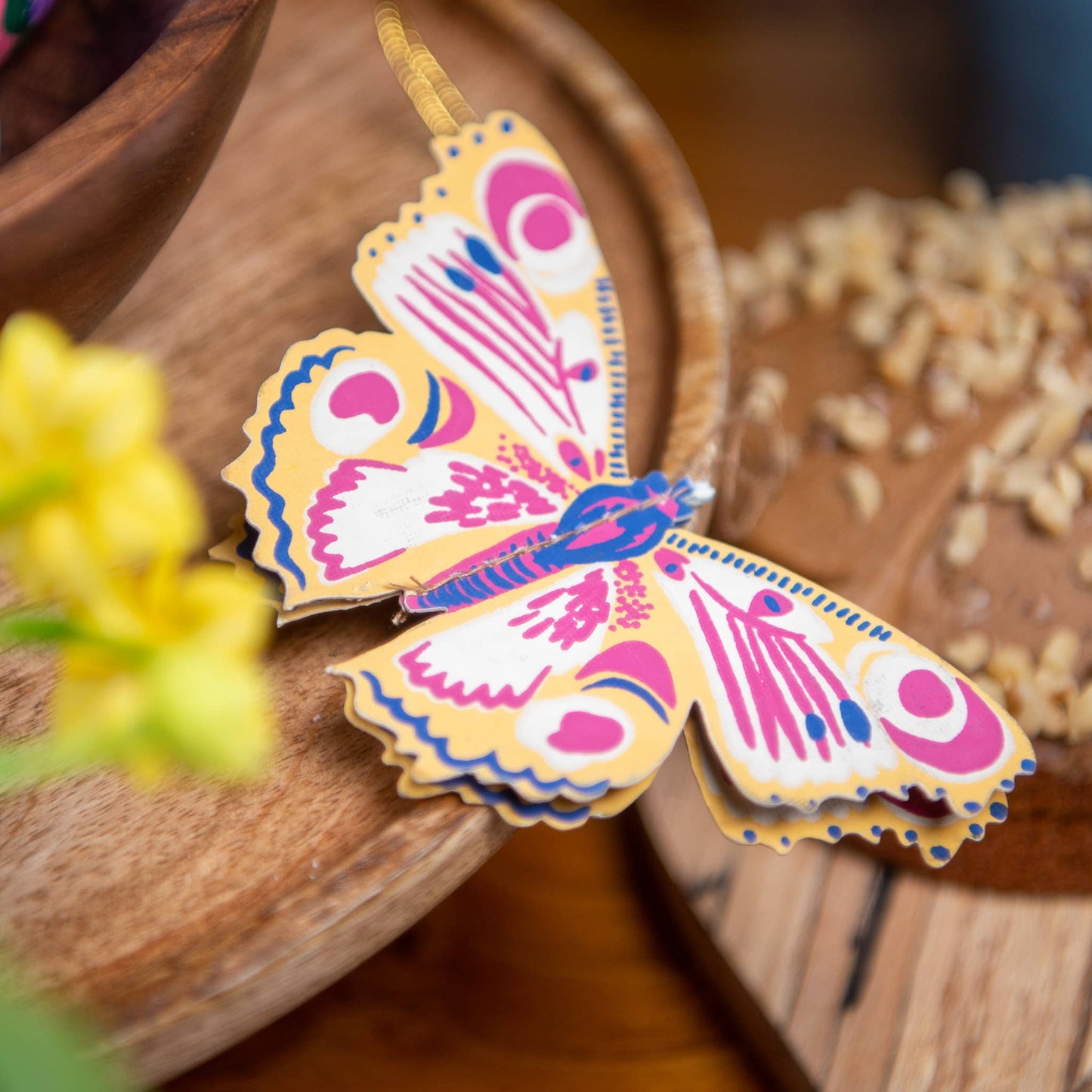 Butterflies Paper Ornaments - Screen Printed by Hand