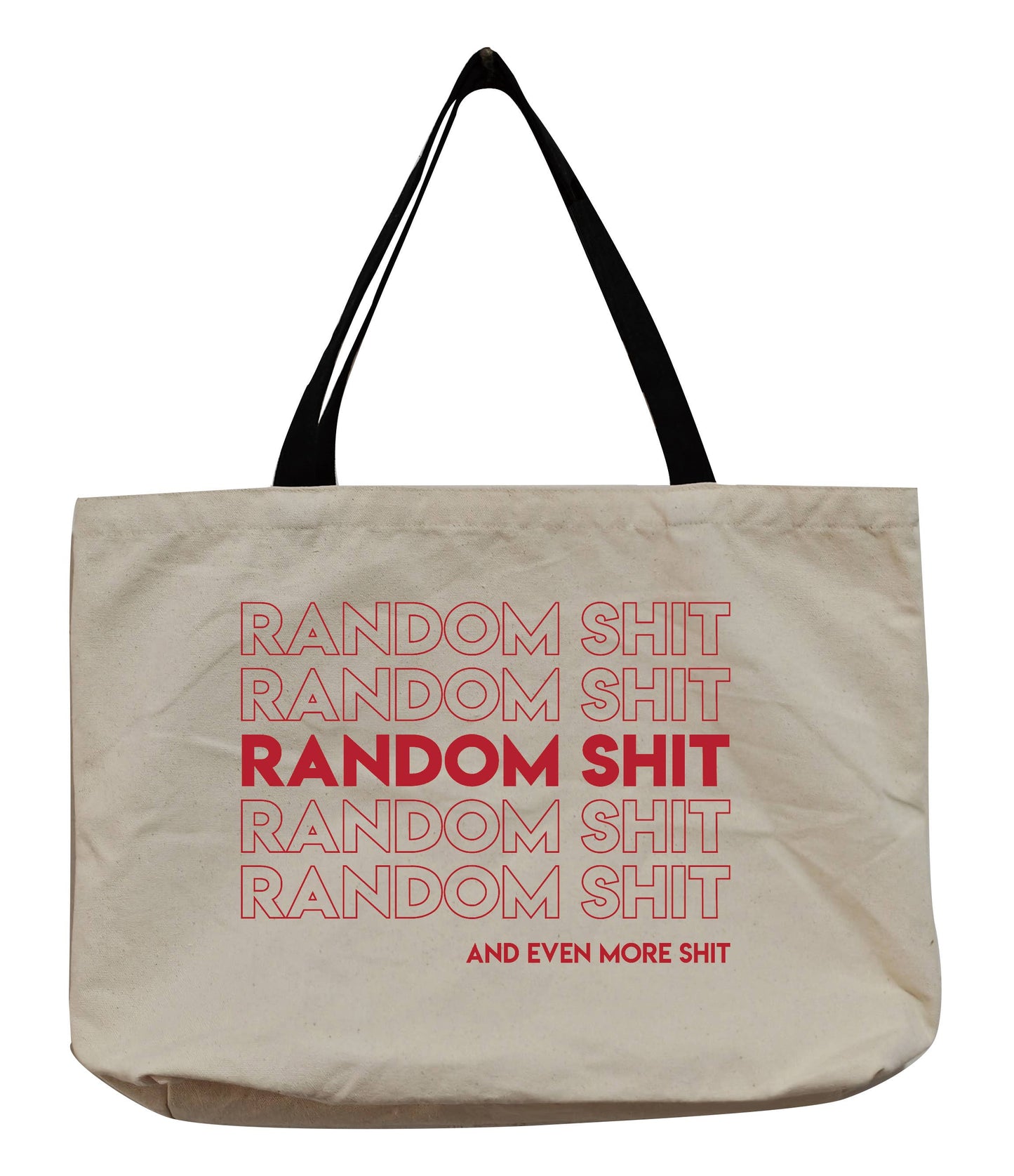 SHEWOLF Designs - Tote: Random Shit Inside Funny Everyday Bag for Everyone