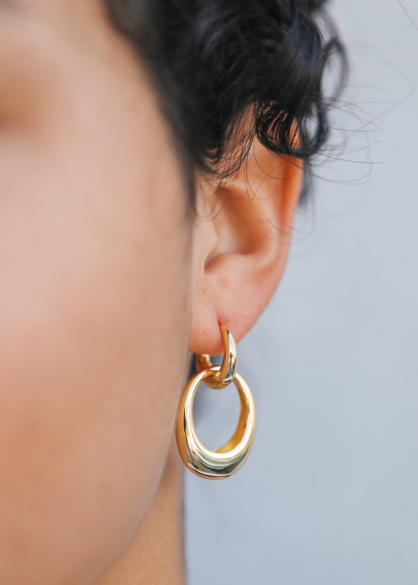 Gold Hoop Coupled Earrings - JaxKelly