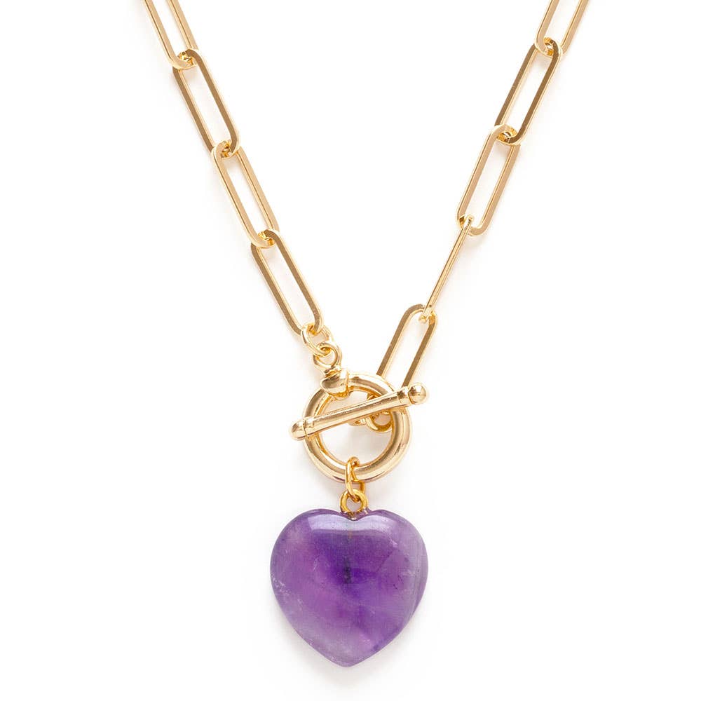 Roxy Chain Toggle Clasp Heart Necklace