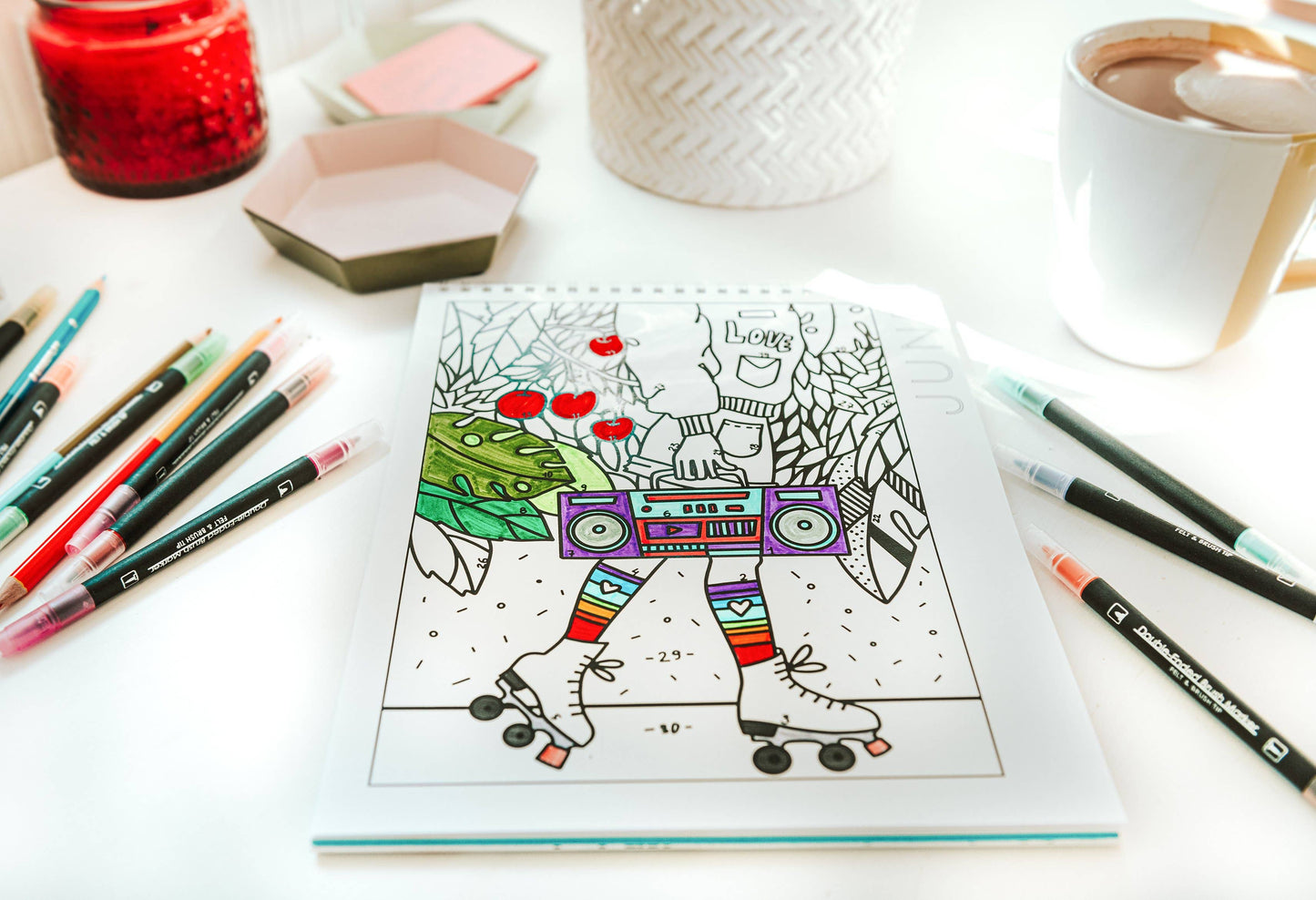 12 Month Color By Day Evergreen Calendar 2025 Coloring Book