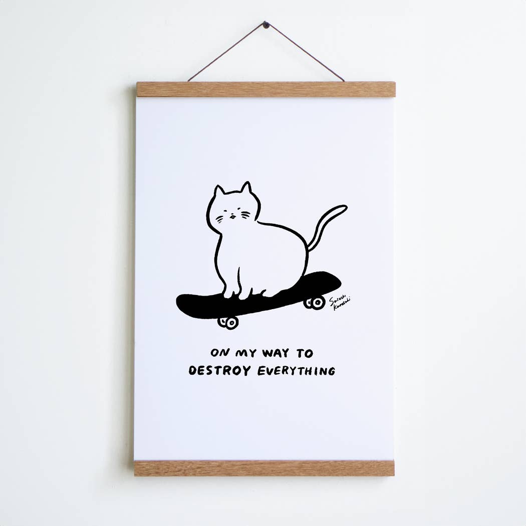 Sk8 Cat Print