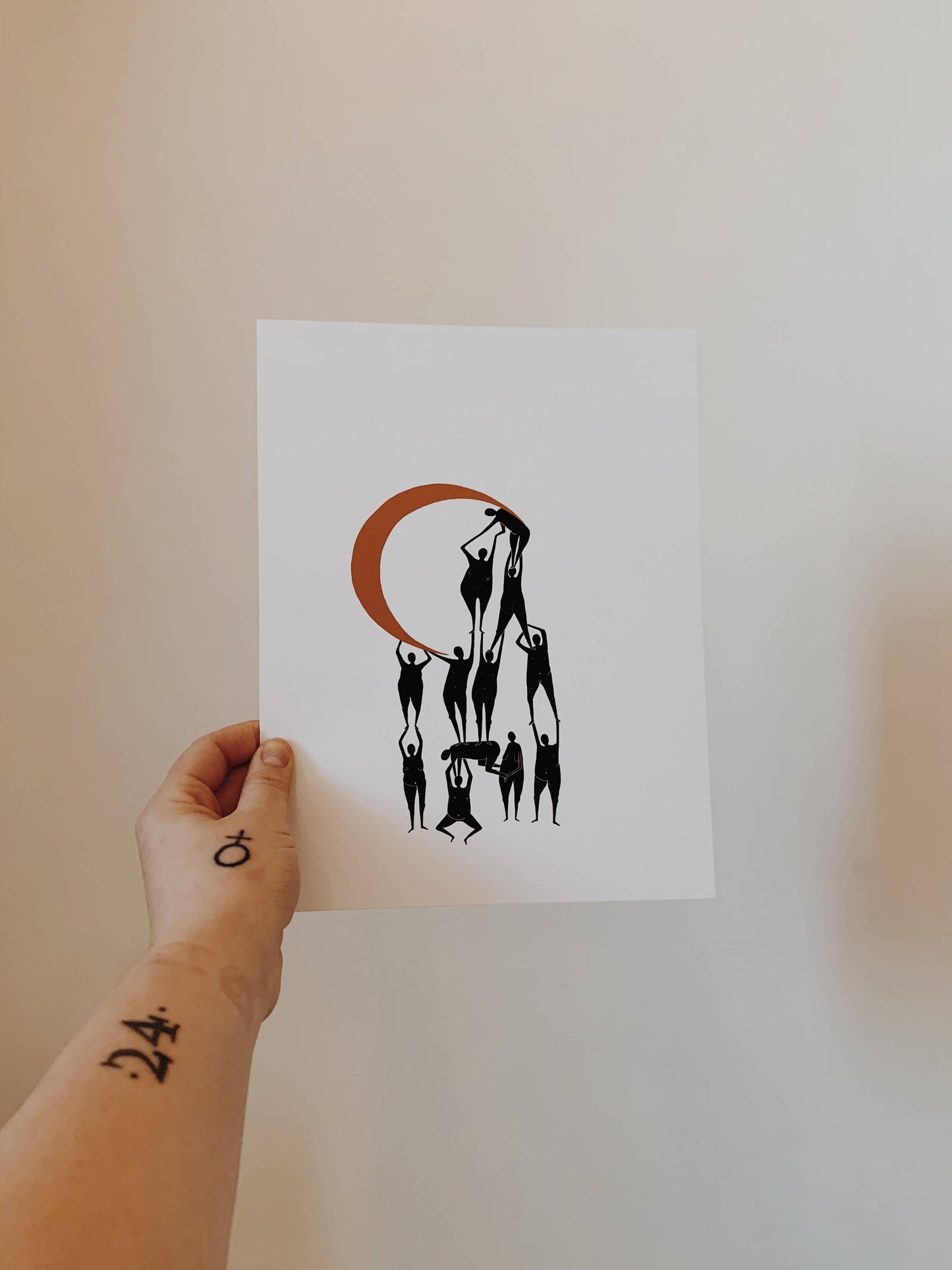 MOON (helping each other) Art Print