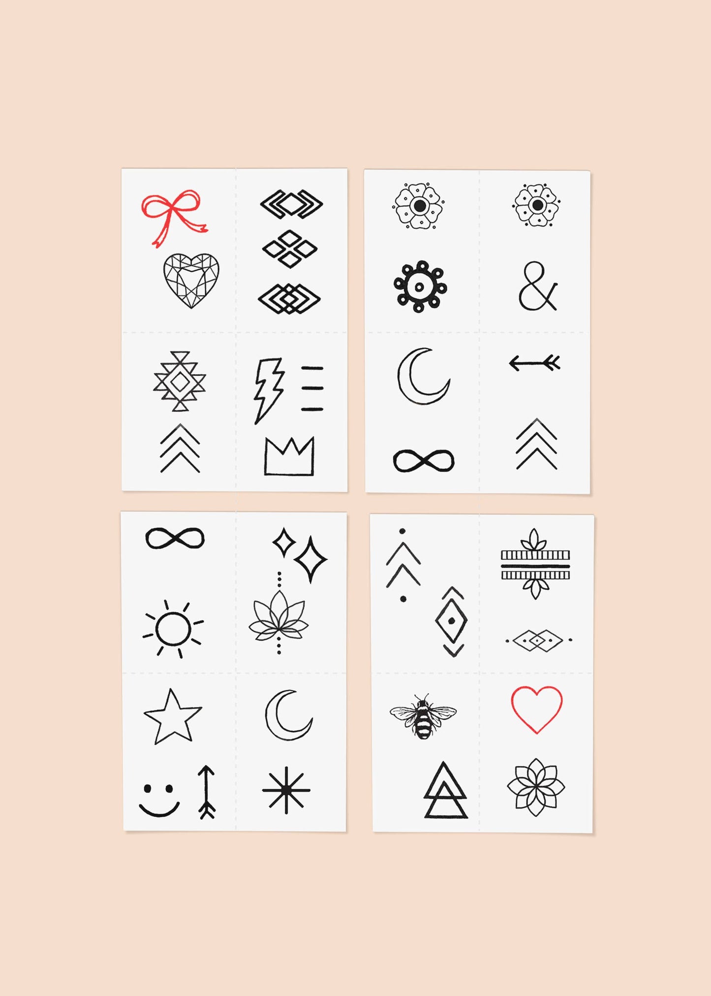 INKED by Dani - Finger Tats Temporary Tattoo Pack