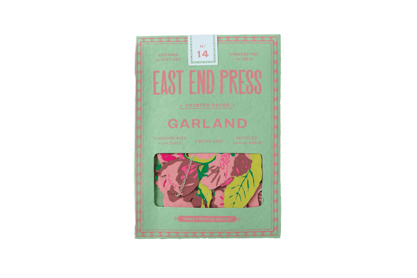 Blossom Sewn Garland - Screen Printed by Hand