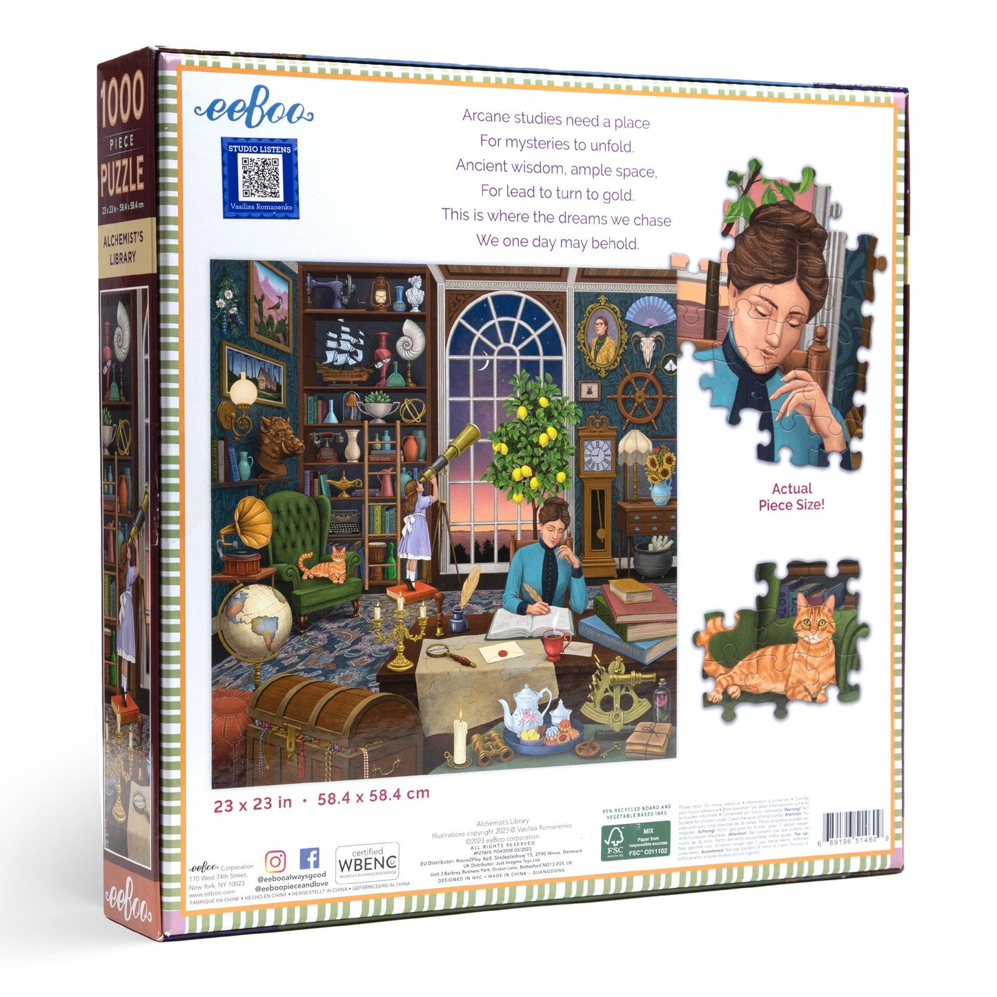 Alchemist's Library 1000 Piece Square Puzzle
