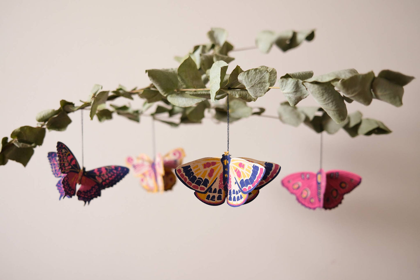 Butterflies Paper Ornaments - Screen Printed by Hand