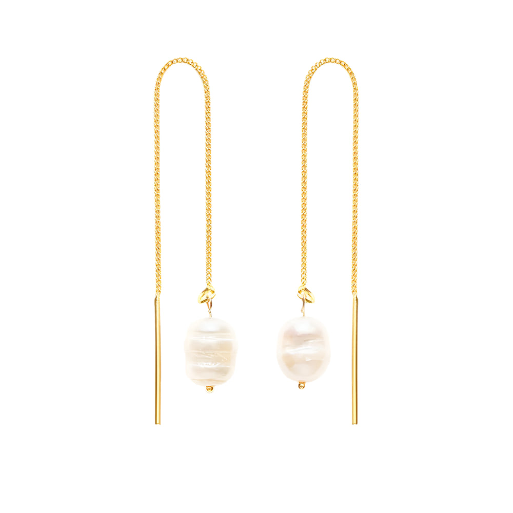 Pearl Threader Earrings