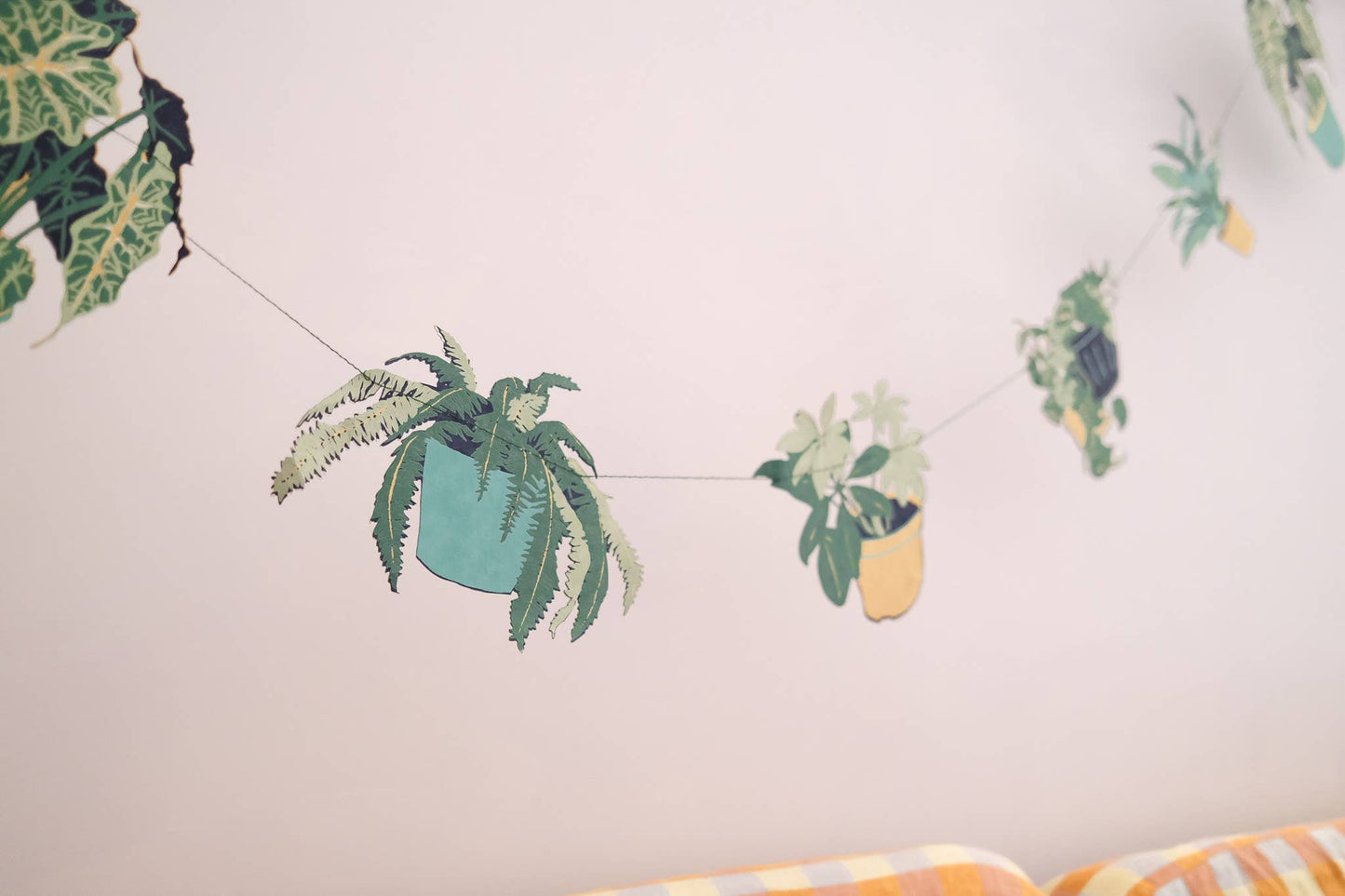 Houseplants Sewn Garland - Screen Printed by Hand