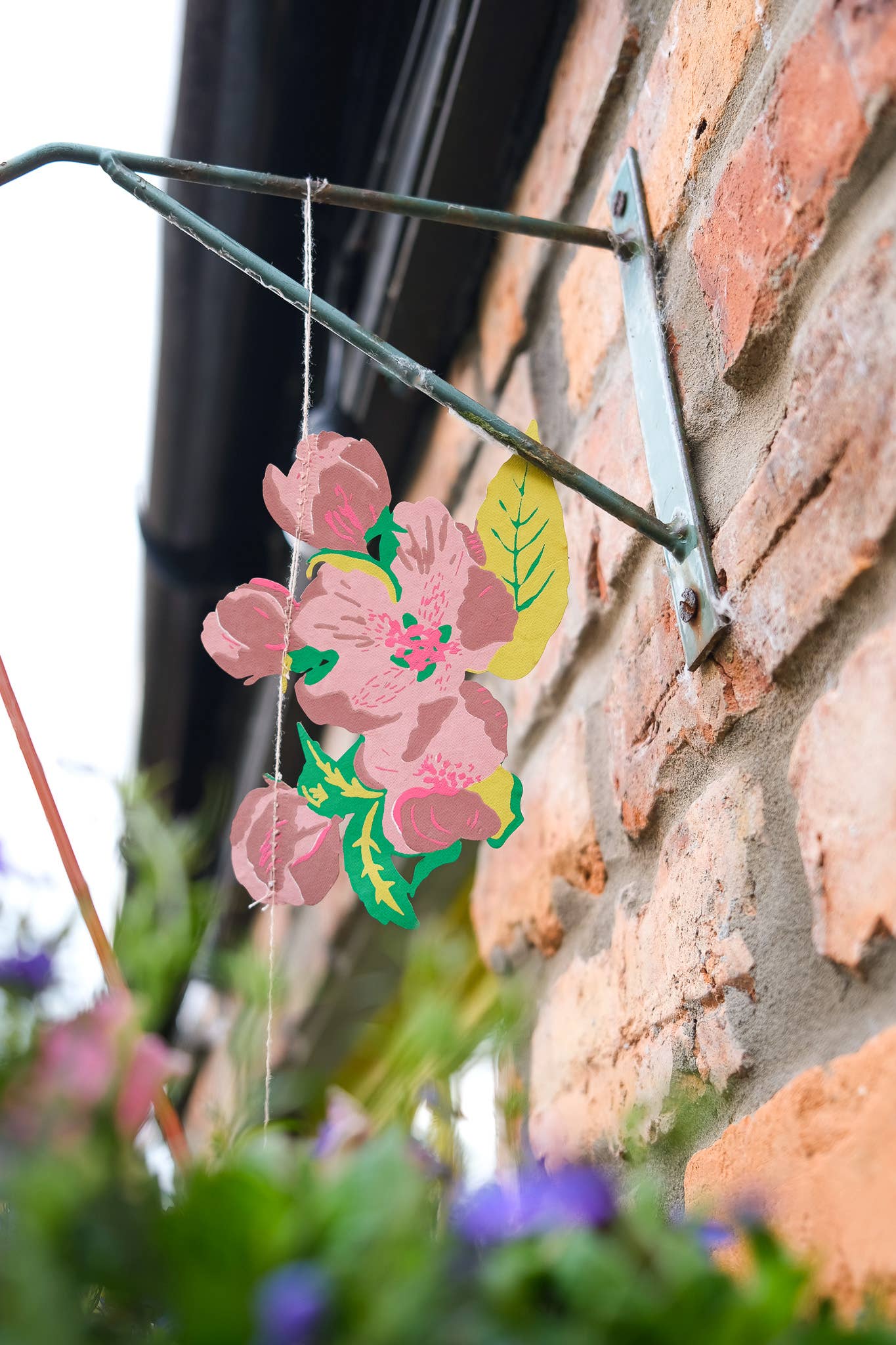 Blossom Sewn Garland - Screen Printed by Hand