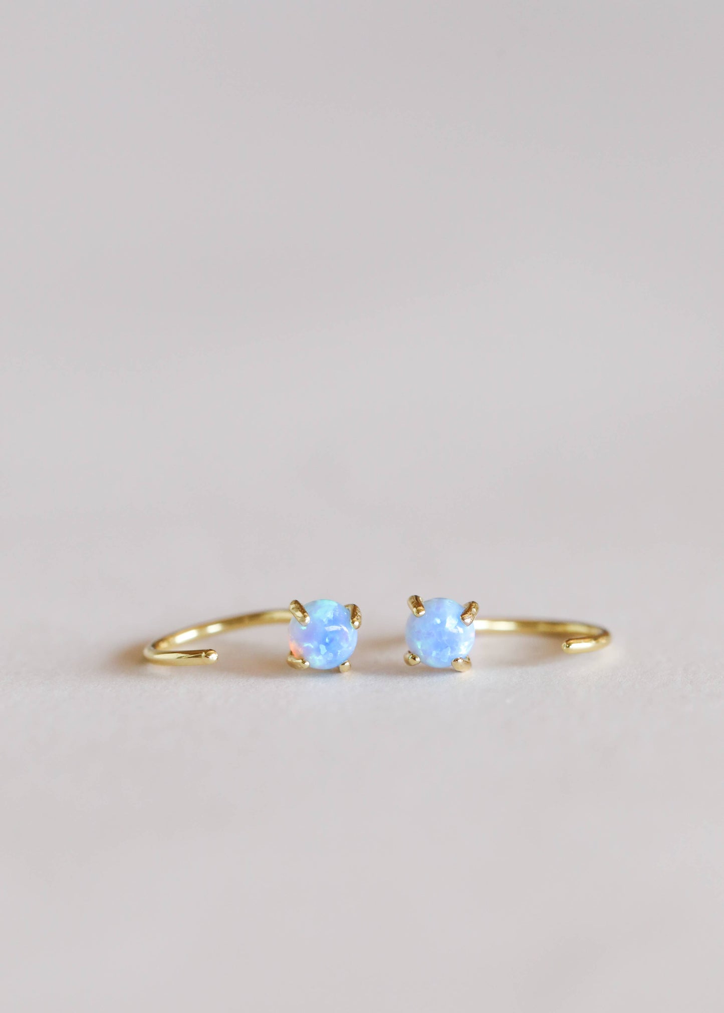 Fire Opal Huggies - Earrings