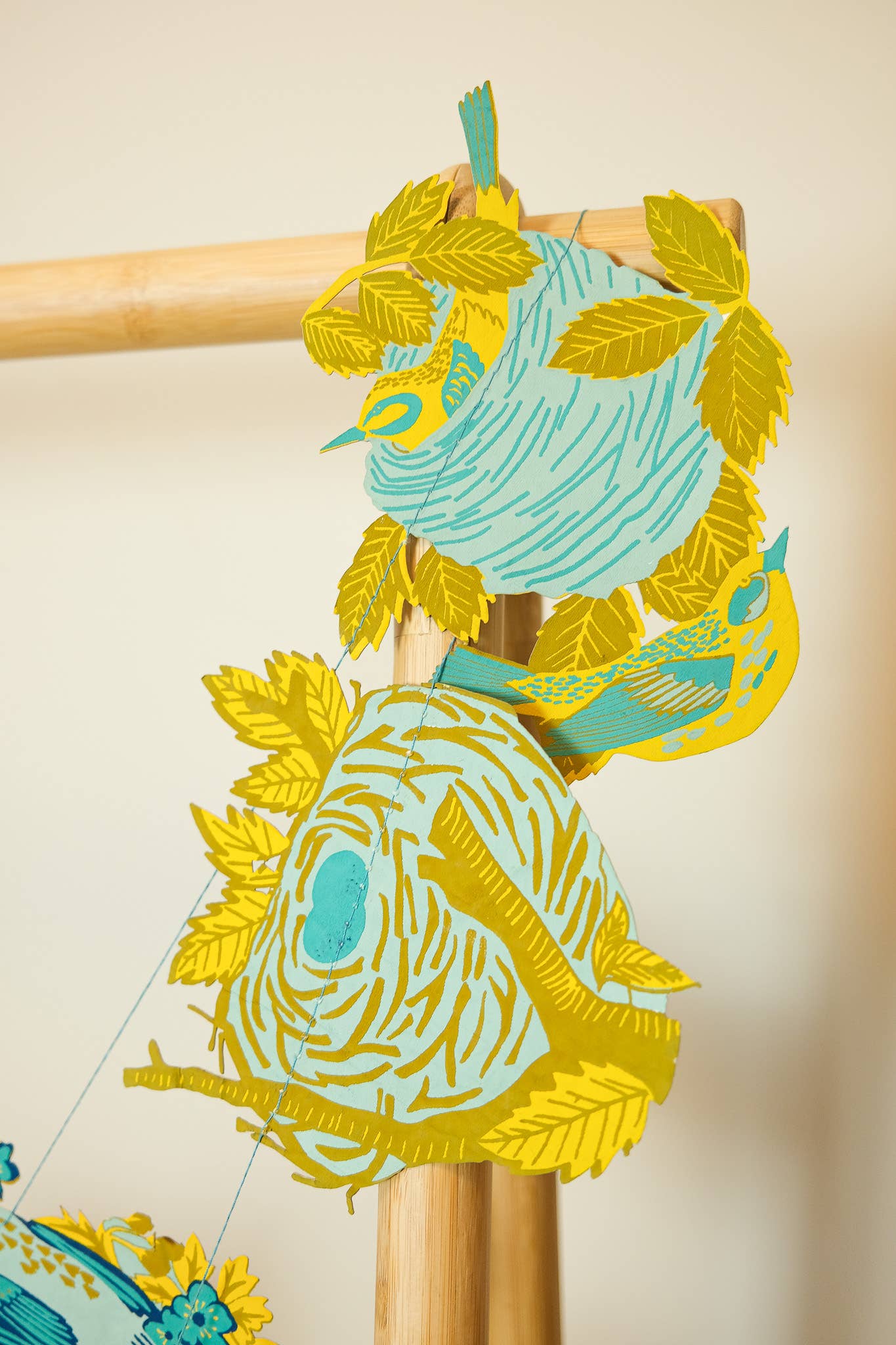 Nests Sewn Garland - Screen Printed by Hand