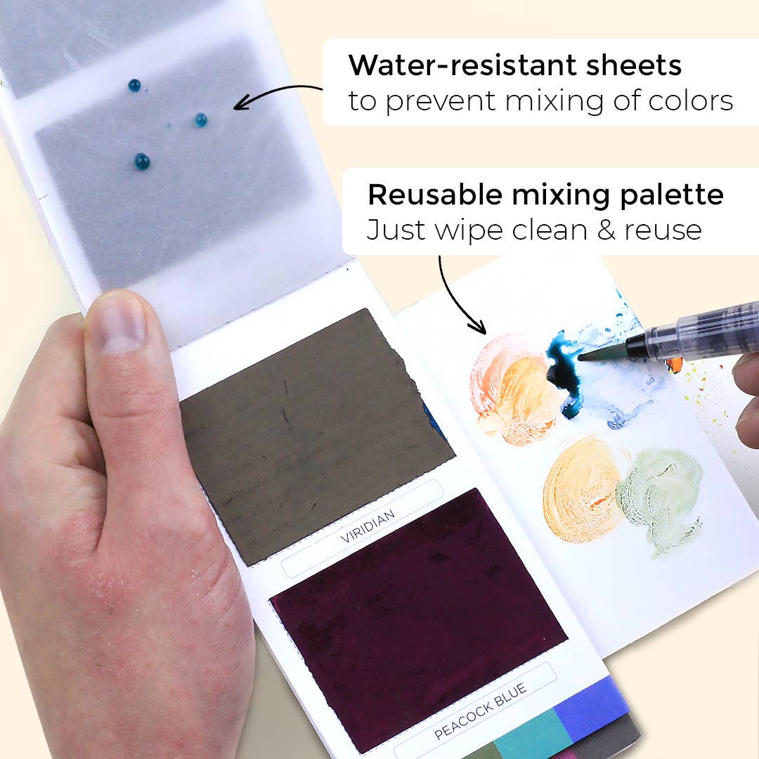 Metallics Colorsheets- 10 Handmade Watercolors