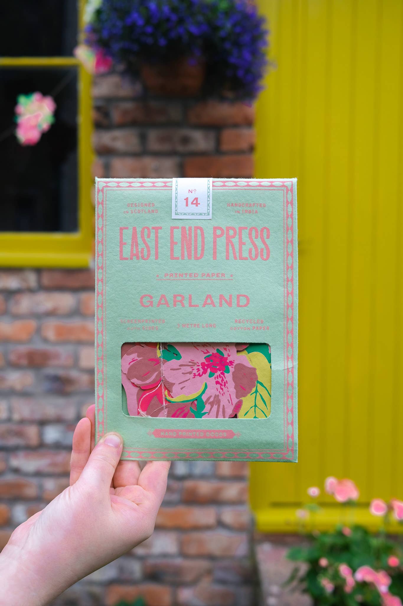 Blossom Sewn Garland - Screen Printed by Hand