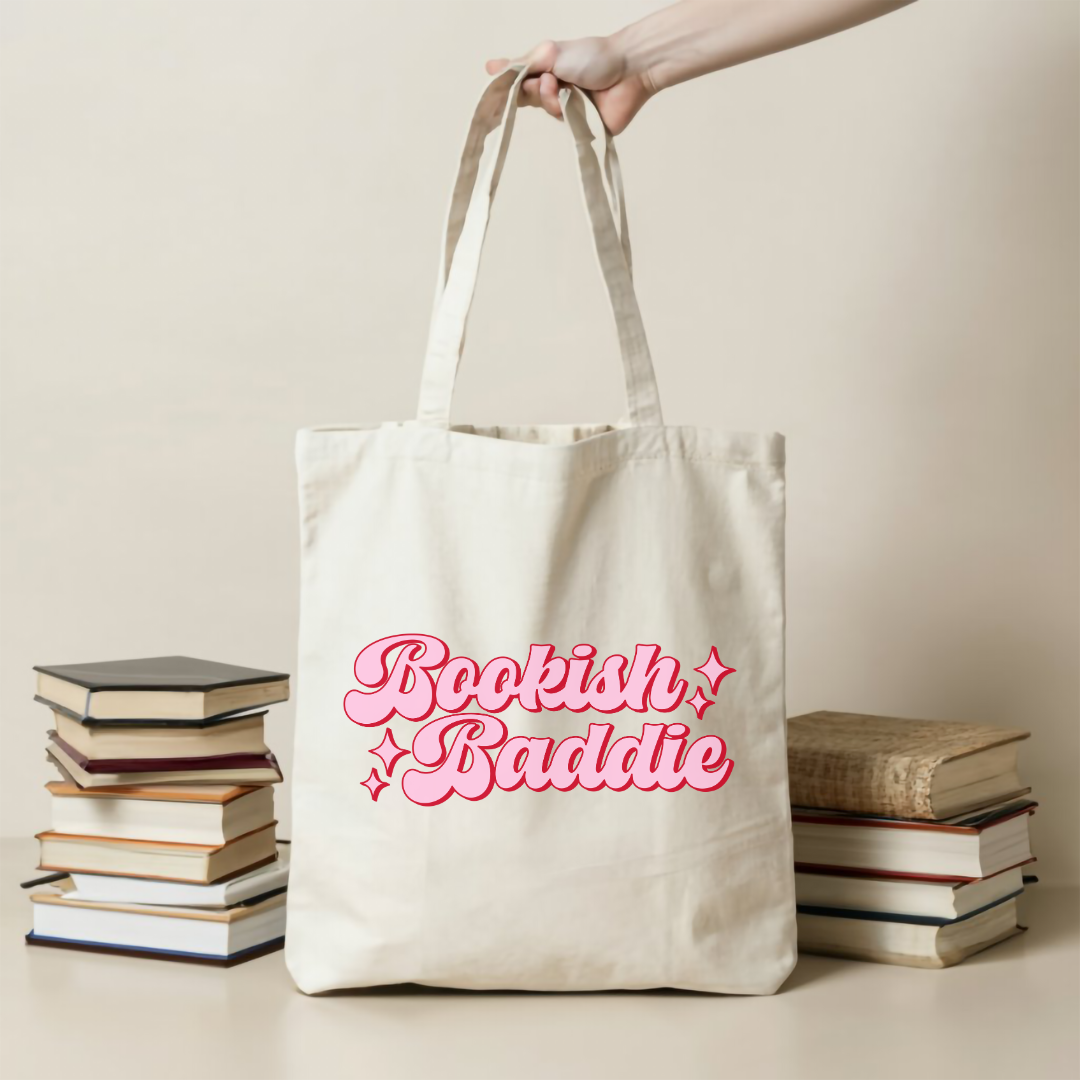 Bookish Baddie Book Lover Tote Bag