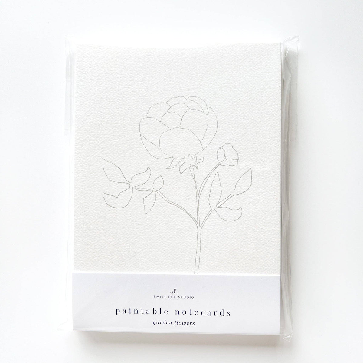 Garden Flowers Paintable Notecards - emily lex studio