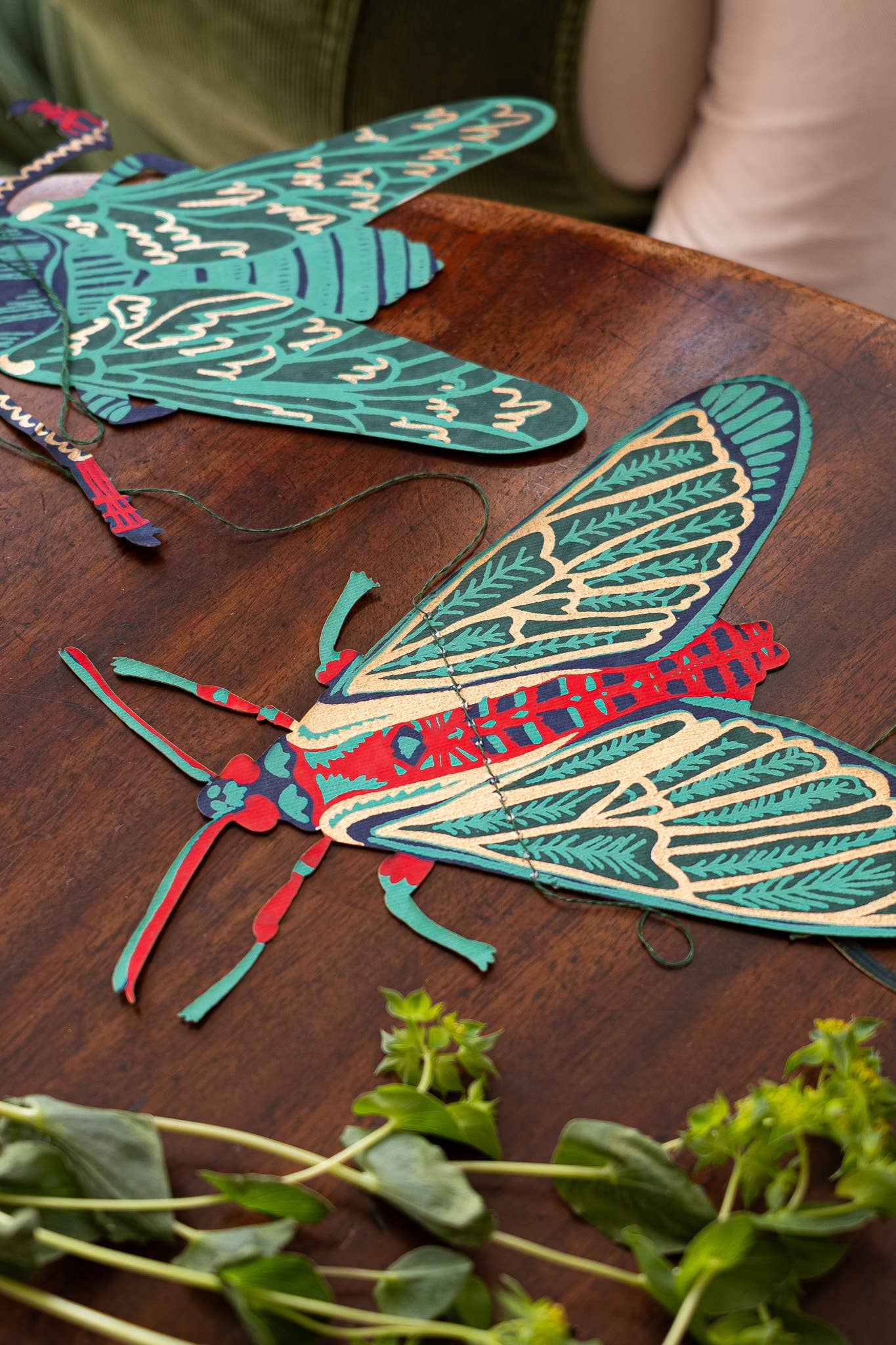Insects Sewn Garland - Screen Printed by Hand