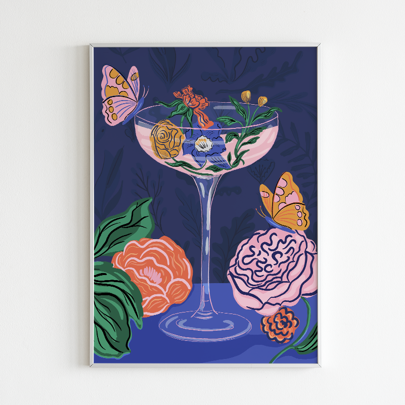 Coup Glass Still Life 8x10 Giclée Art Print - Tara Reed
