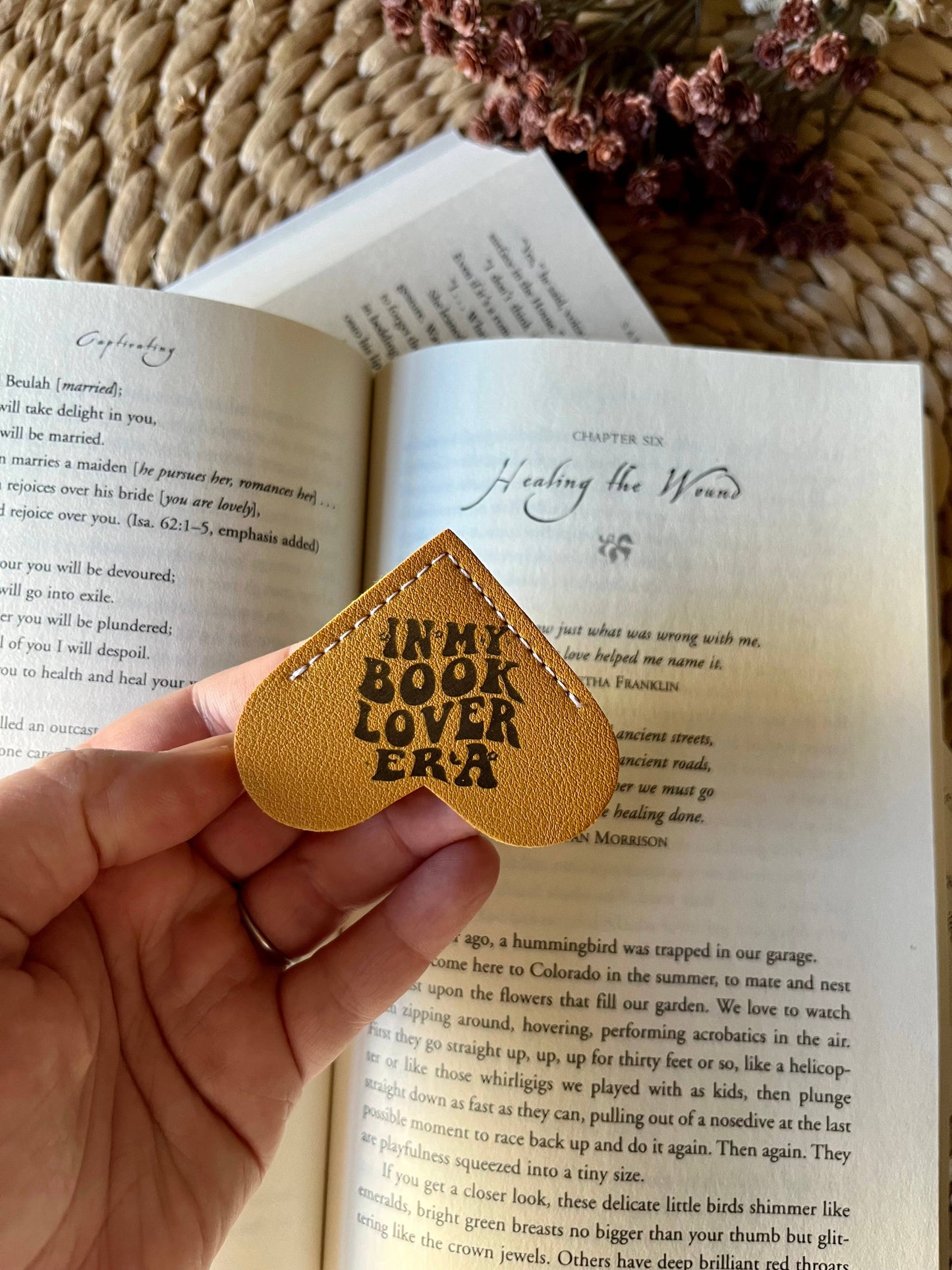 In my Book lover era Taylor Leather Heart Bookmark Ear