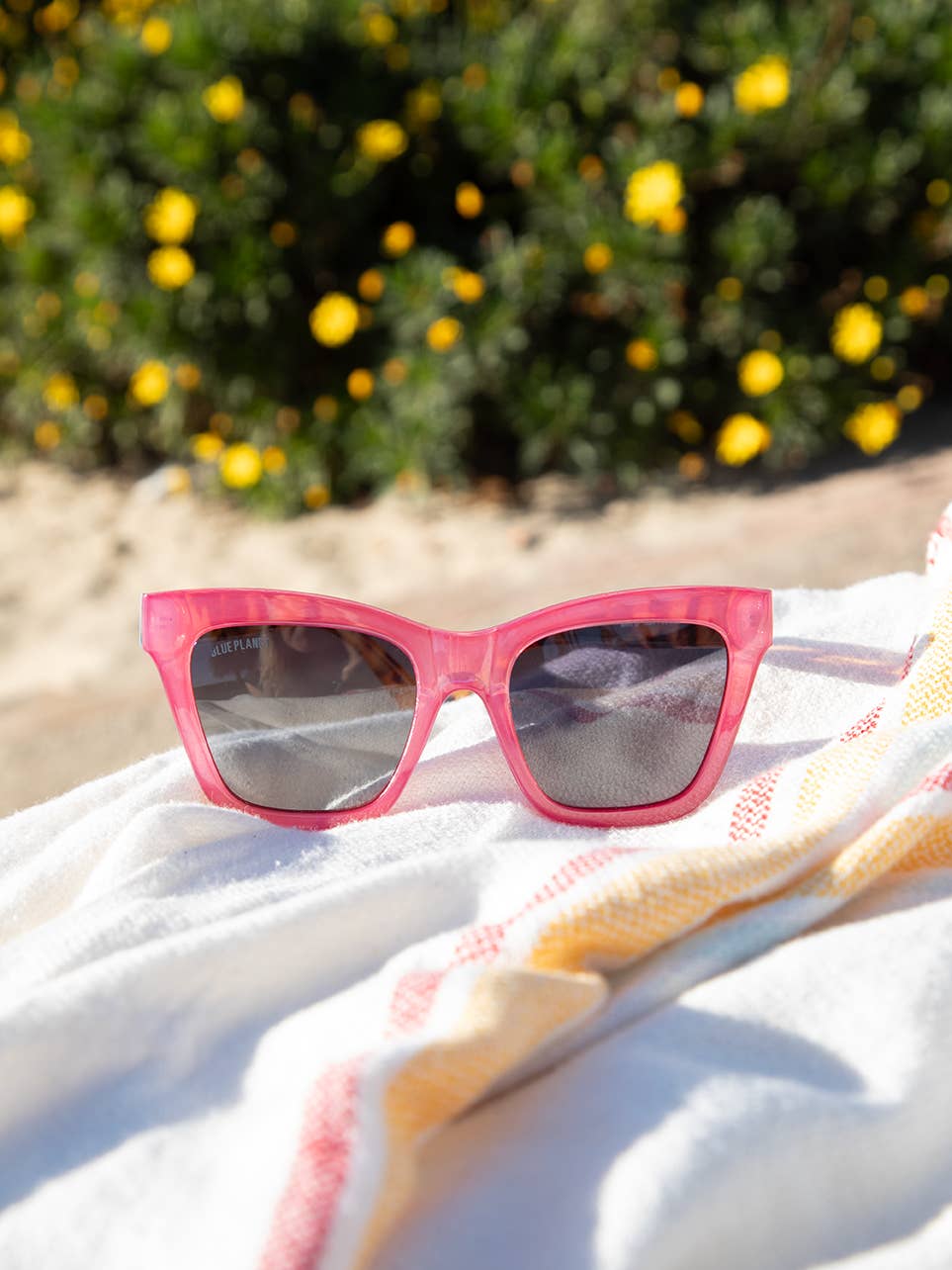 Mari - Pink Blue/Honey Tort / Gradient Grey Polarized Lens - Blue Planet Eco-Eyewear