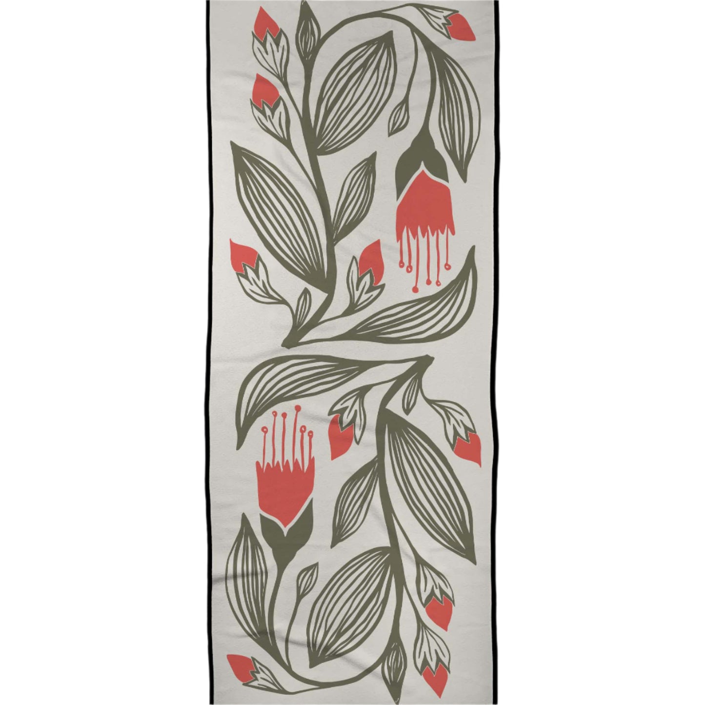 Garden Stamp Yoga Towel