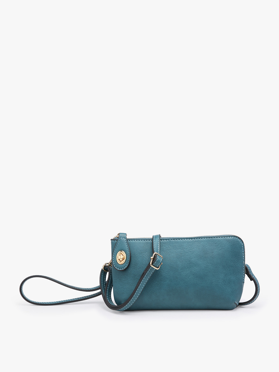 Kendall Crossbody/Wristlet w/ Twist Lock Closure - Dark Teal
