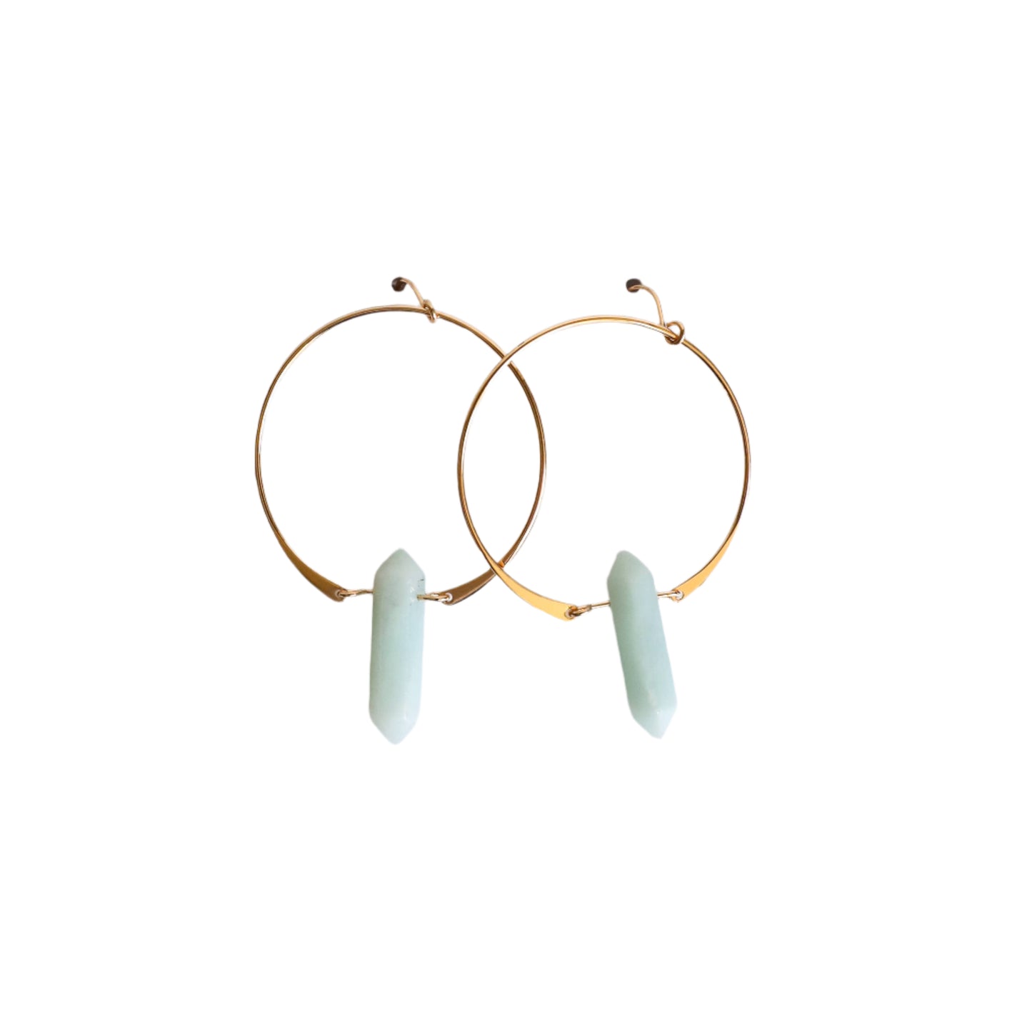 Amazonite Hoop Earrings