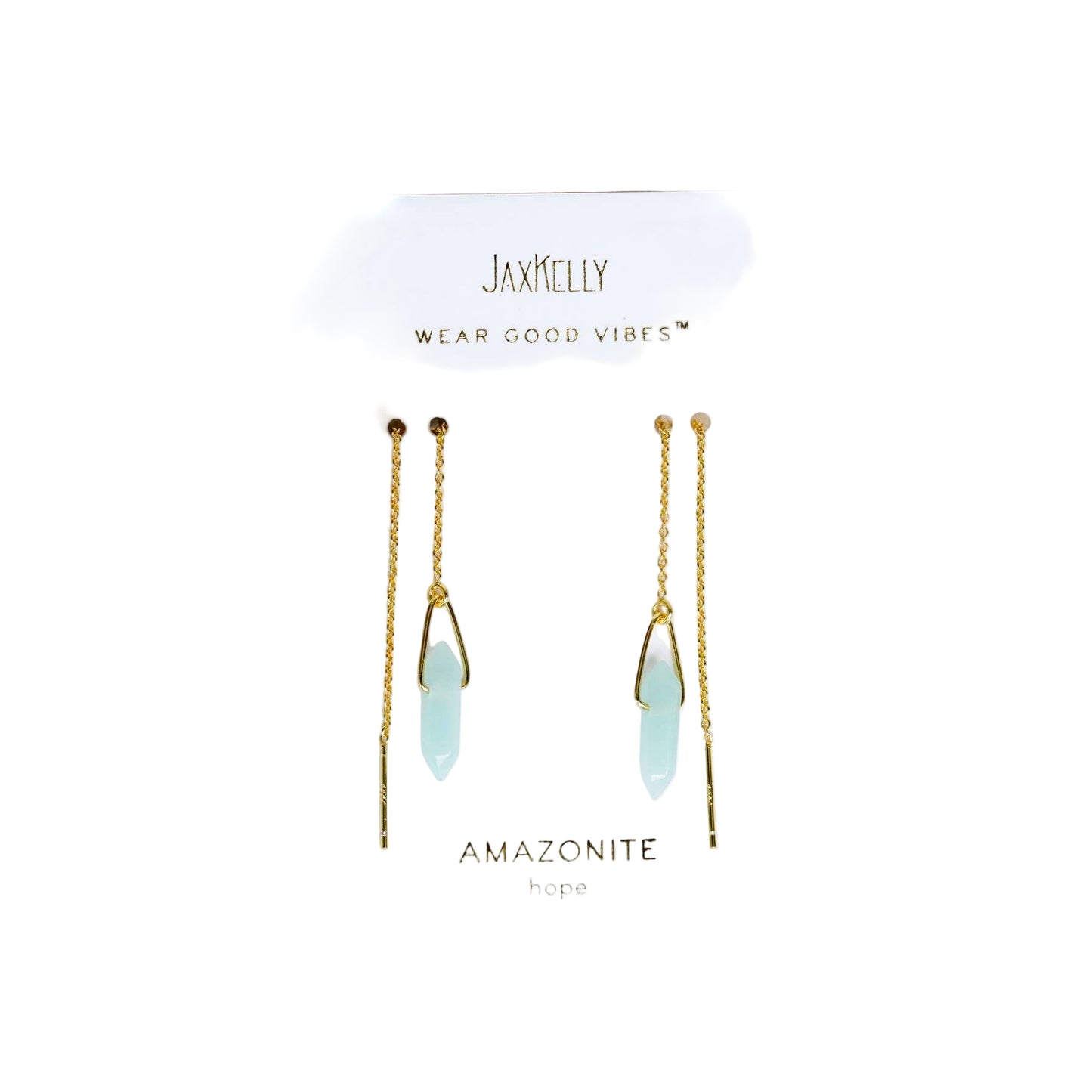 Threader Amazonite Earrings