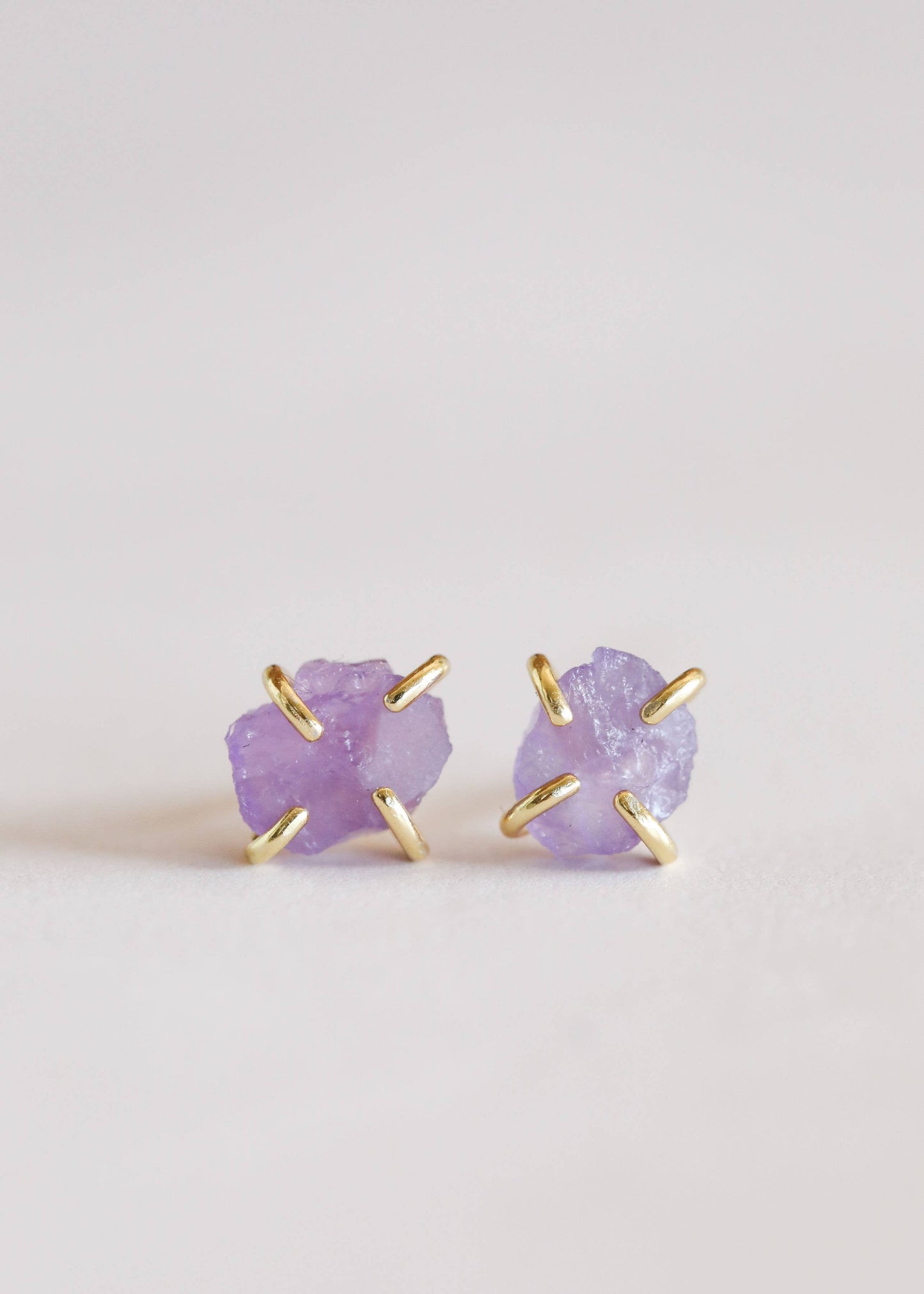 Amethyst Gemstone Prong Earrings - JaxKelly