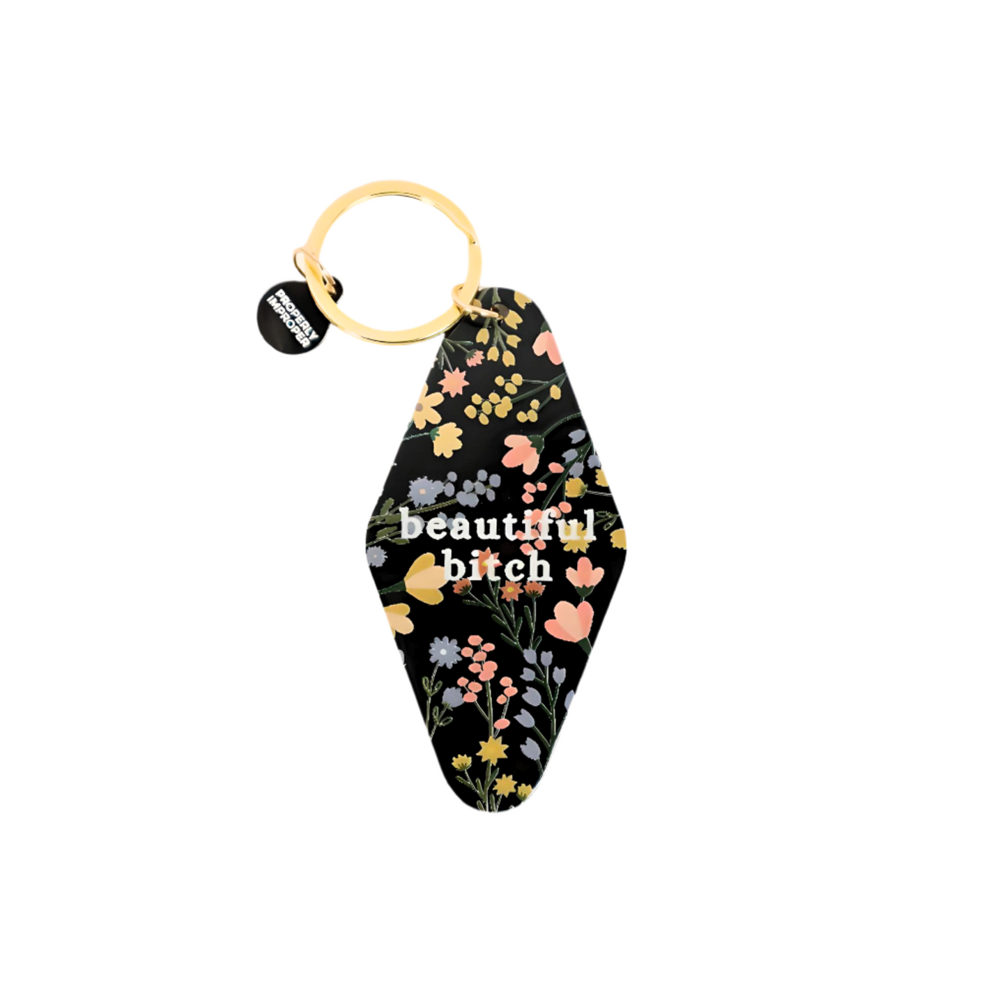 Beautiful B*tch Floral Key Chain