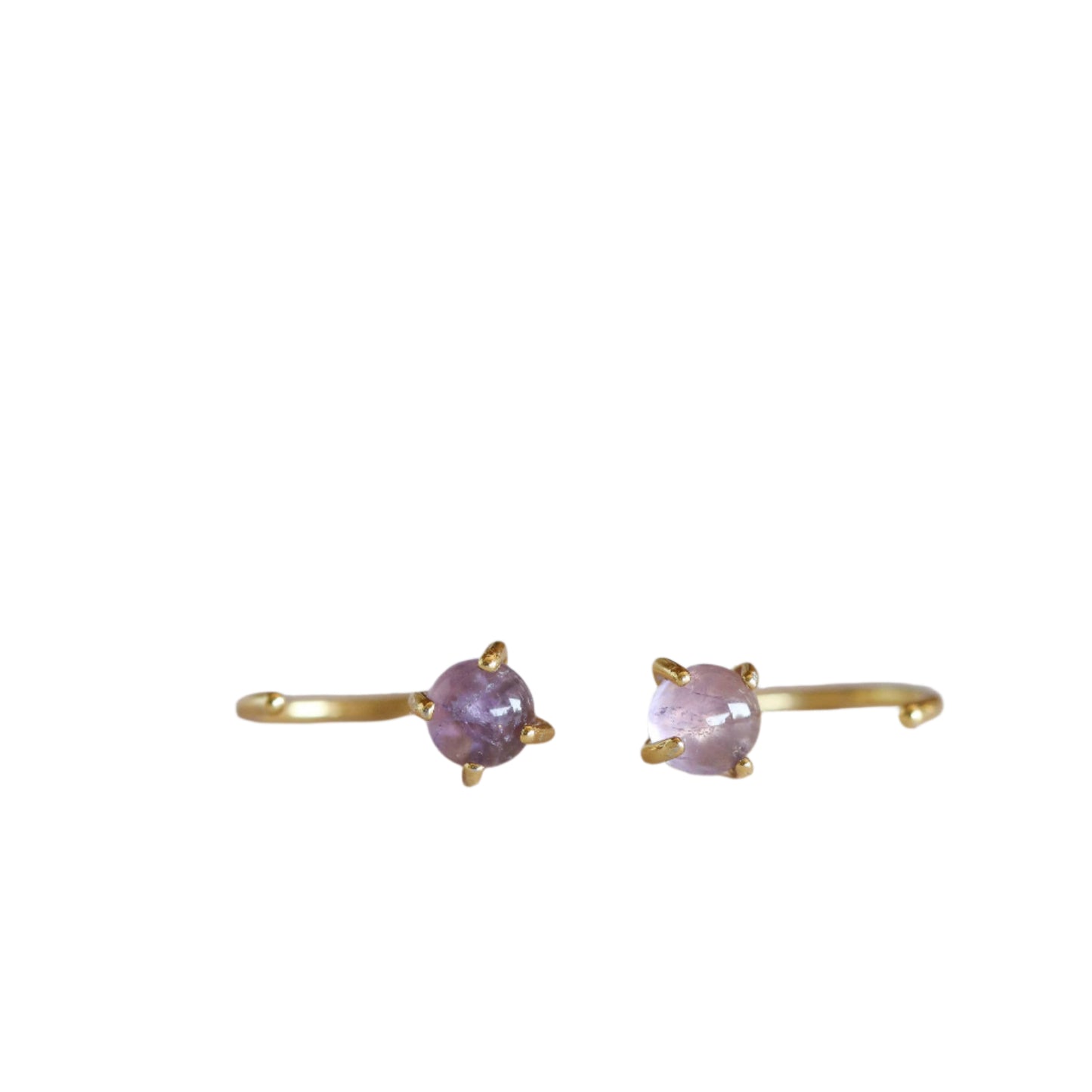 Amethyst Huggie Earrings