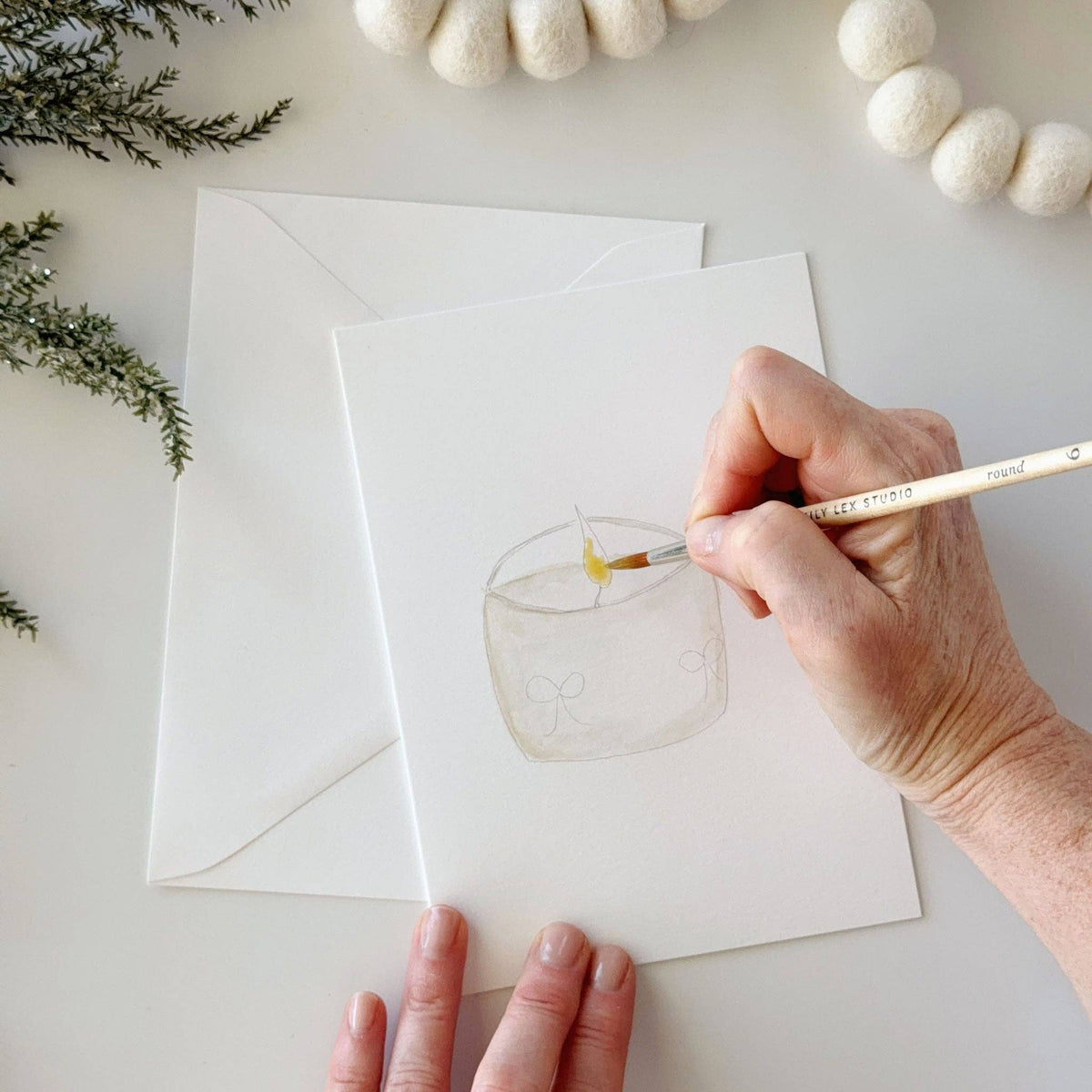 Warm +Cozy Paintable Notecard Set - emily lex studio