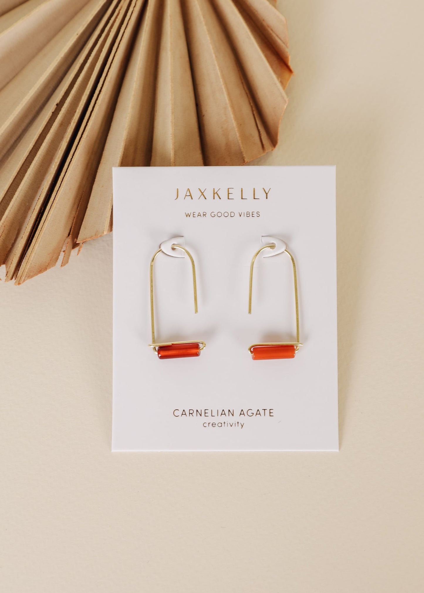 Carnelian Agate Drop Earrings