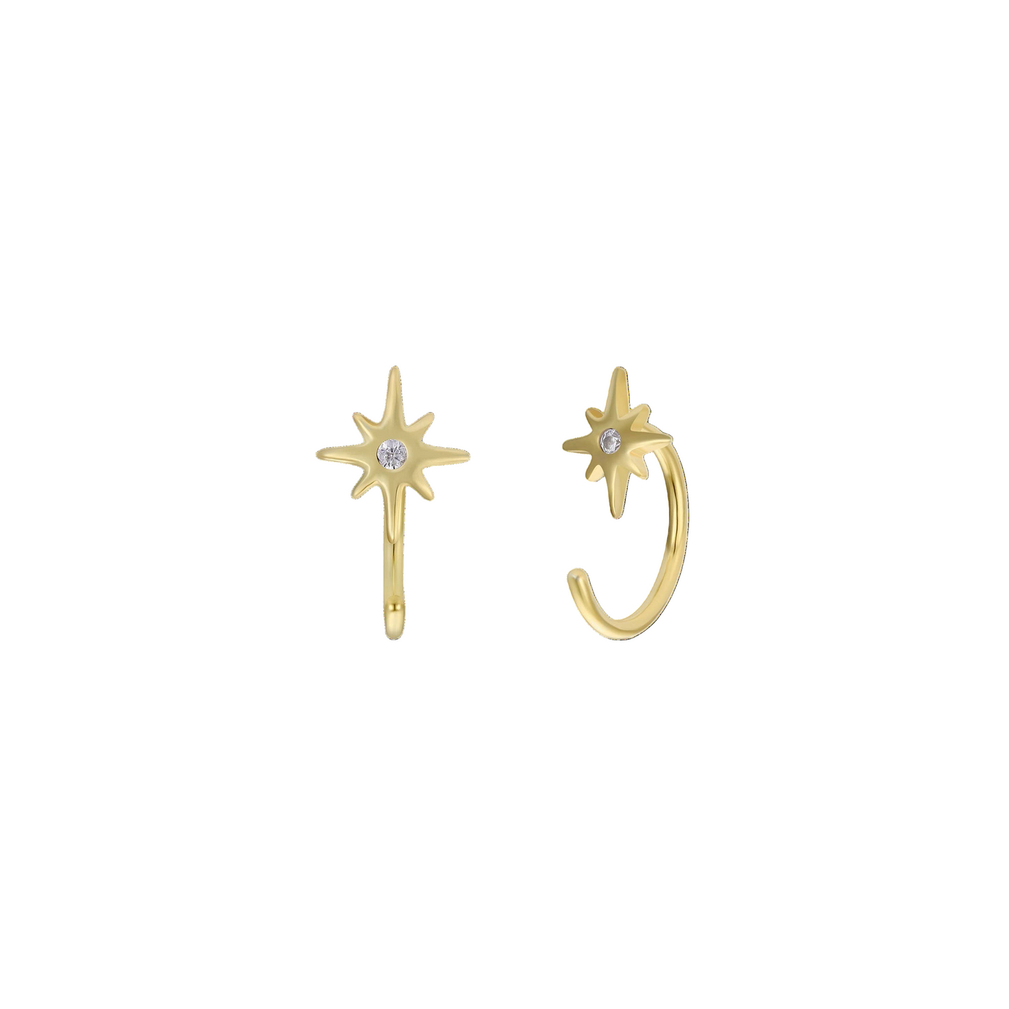 Icon Huggies - Star - Gold Earrings - JaxKelly
