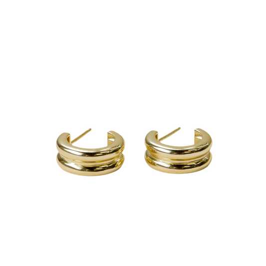 Bold Hoop Earrings - Gold - JaxKelly