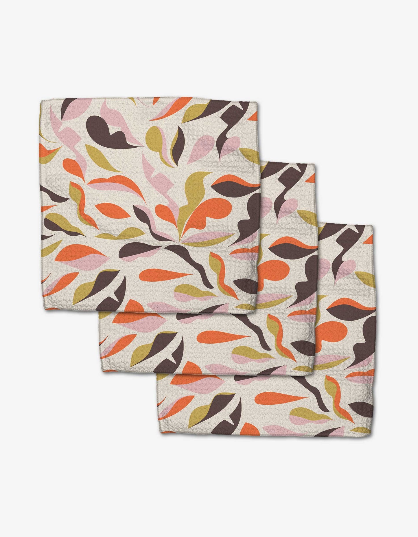 Geometry - Playful Leaves Dishcloth Set