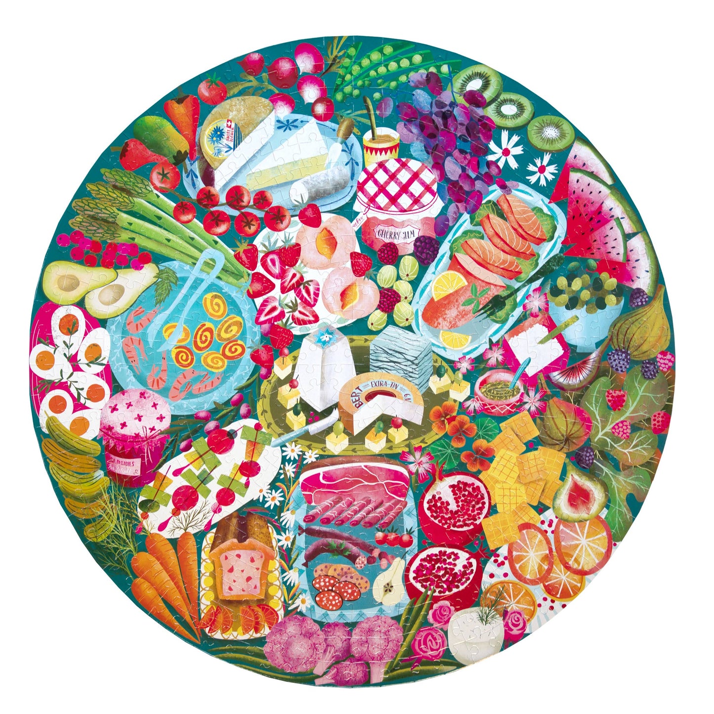 Charcuterie 500 Piece Round Puzzle