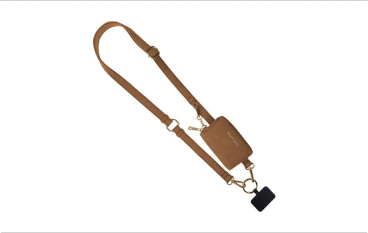 Clip & Go Strap W/Pouch Brushed Vegan Leather