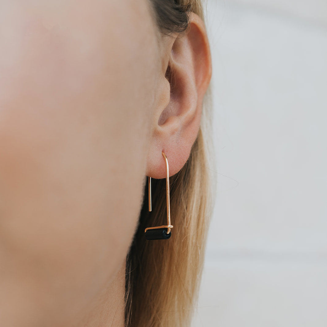 Black Onyx Drop Earrings