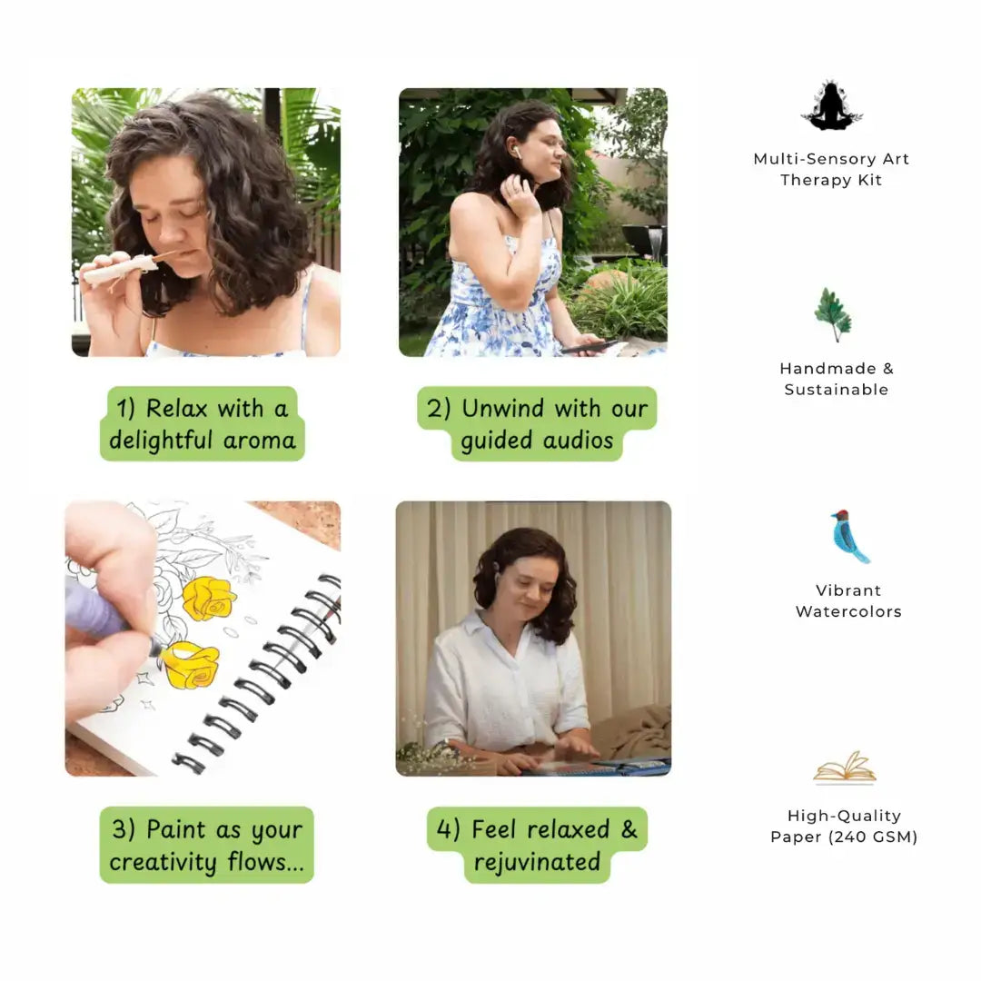 Meditate with Art Kit - Floral - A5