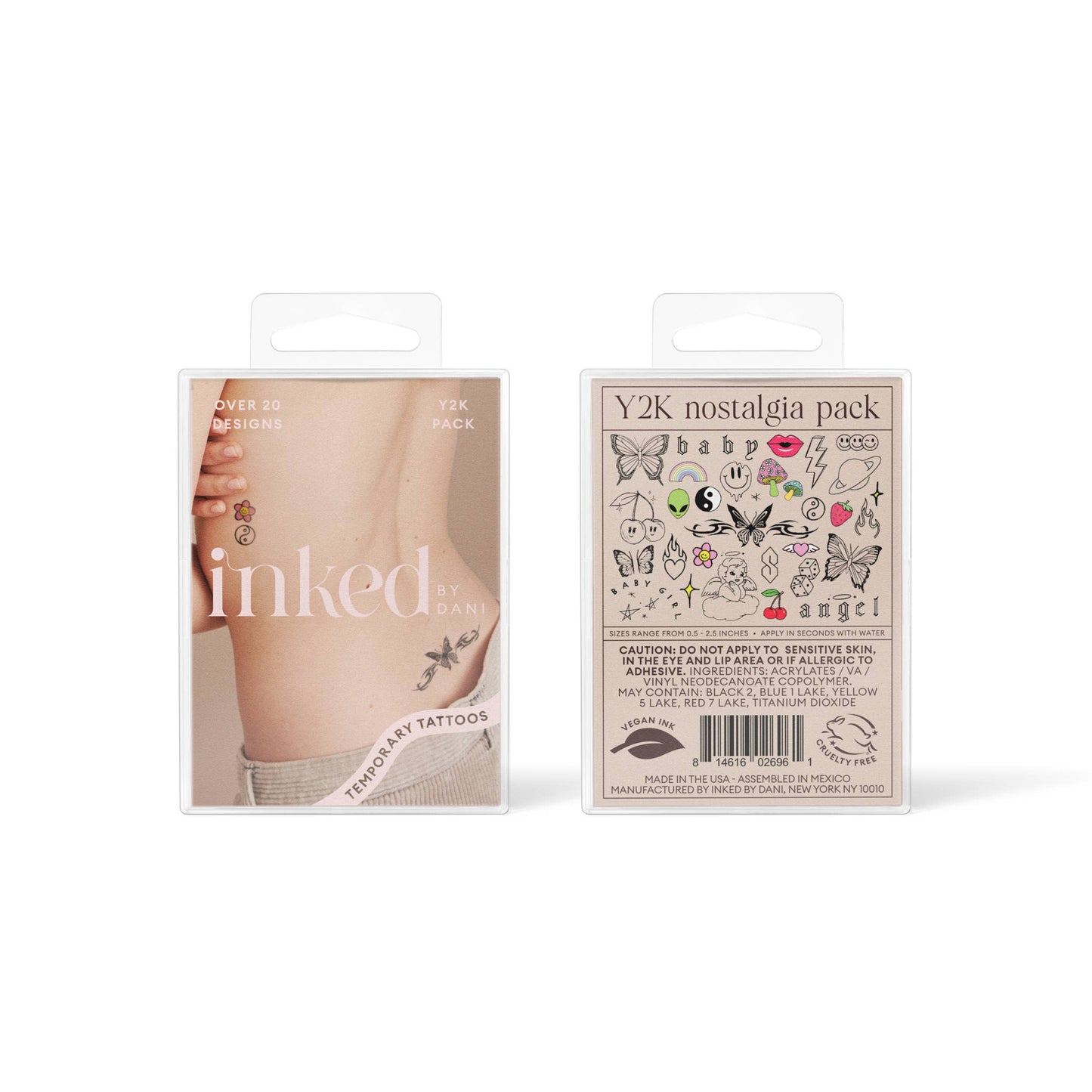 Y2K Nostalgia Temporary Tattoo Pack - INKED by Dani