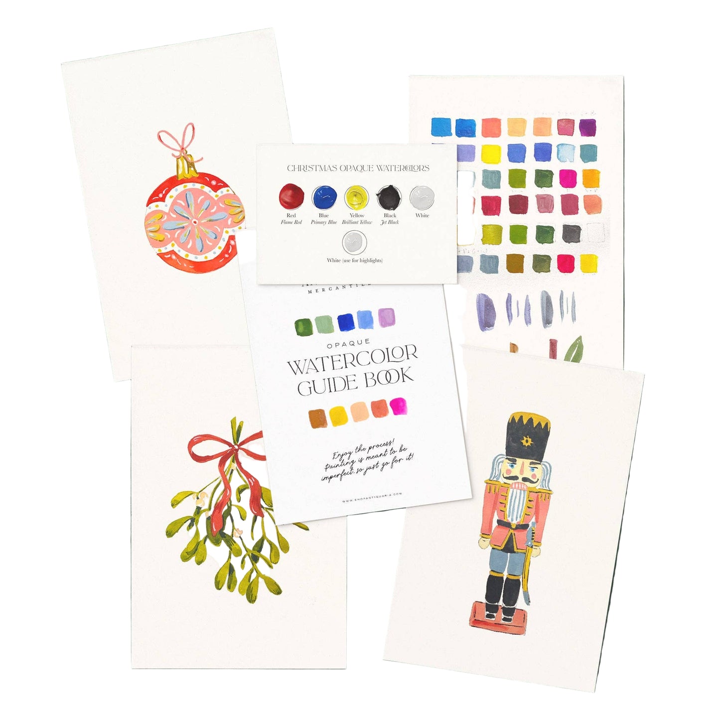 Antiquaria Watercolor Painting Kit: Christmas