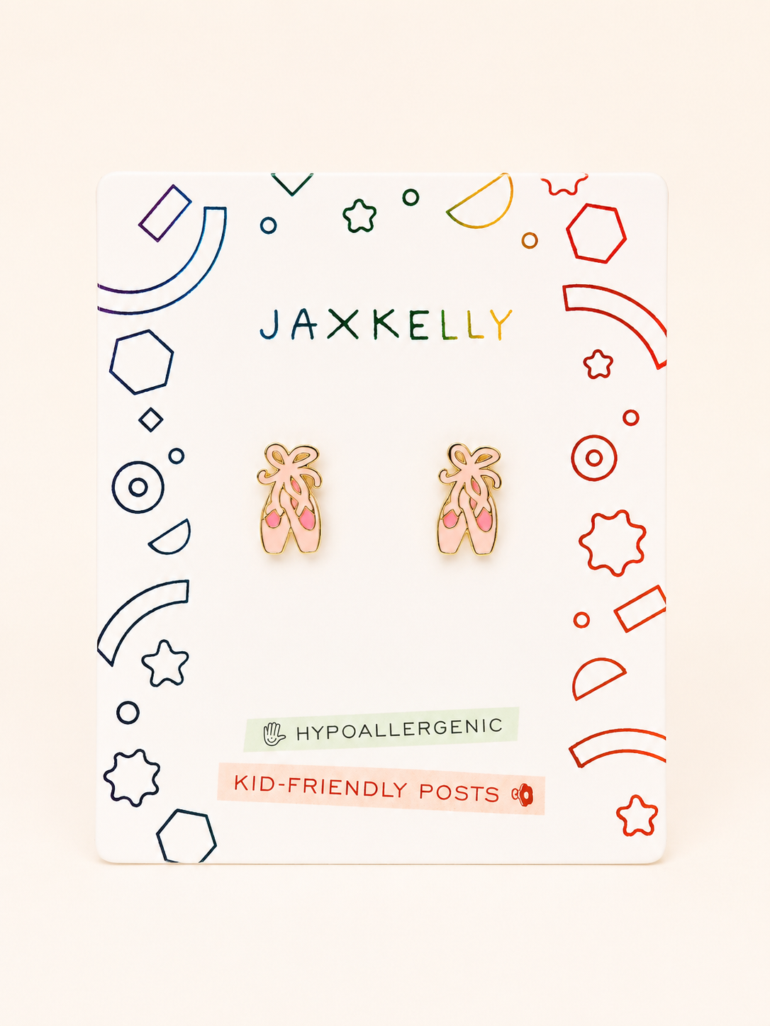 Ballet Slippers Enamel Flat Back Earrings - JaxKelly